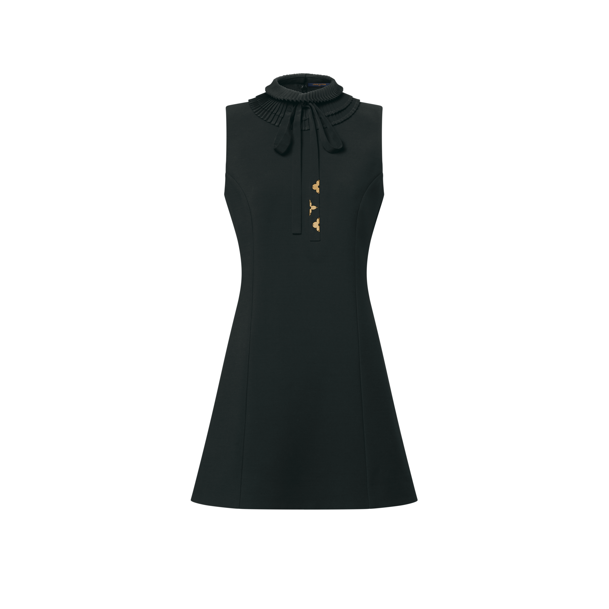 Pleat Collar Fitted Dress
