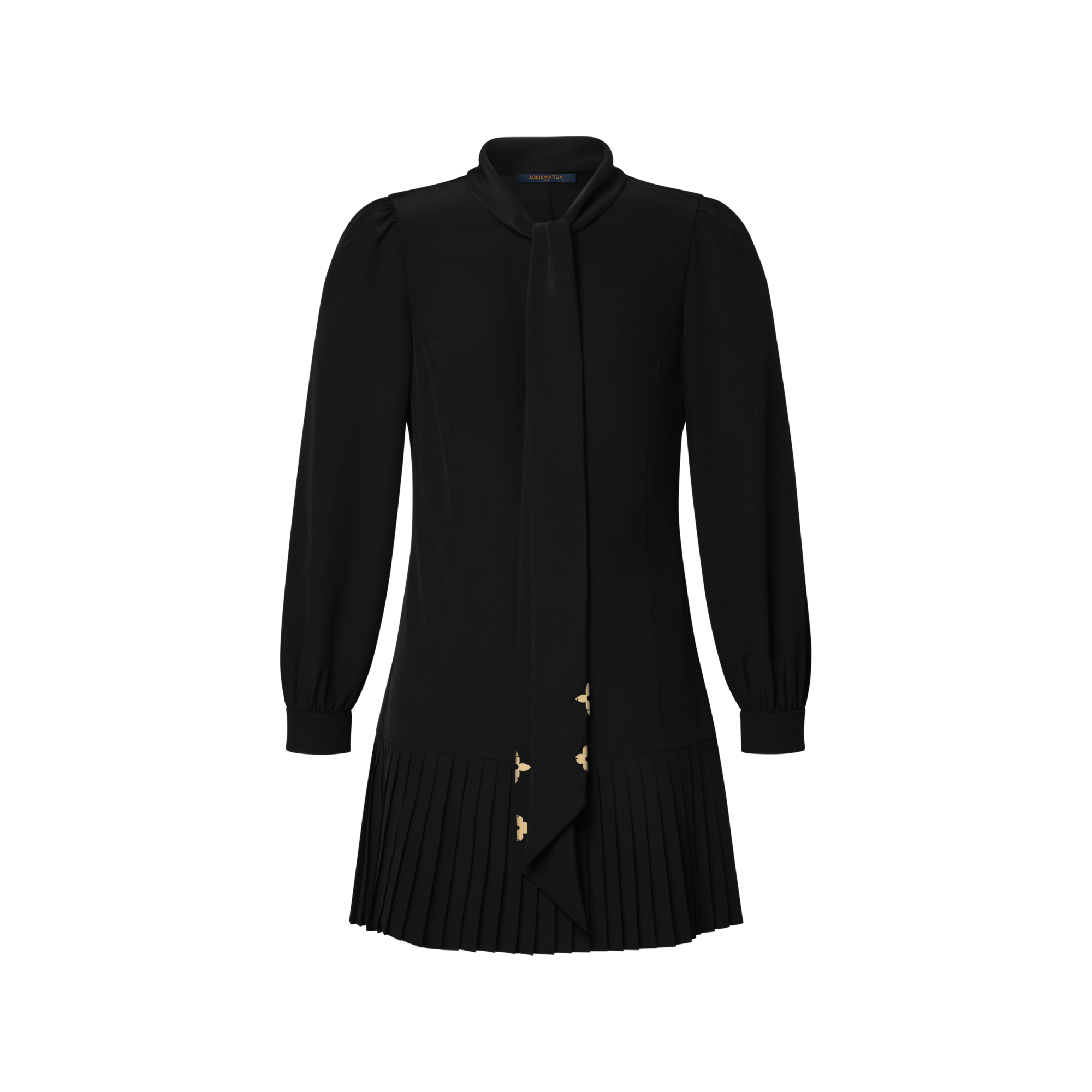 lv black dress Women's Designer Dresses Pleat dress