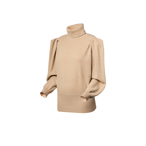 Ready-to-Wear Knitwear Pleat Shoulder Cashmere Pullover | Louis Vuitton ® (Product zoom)