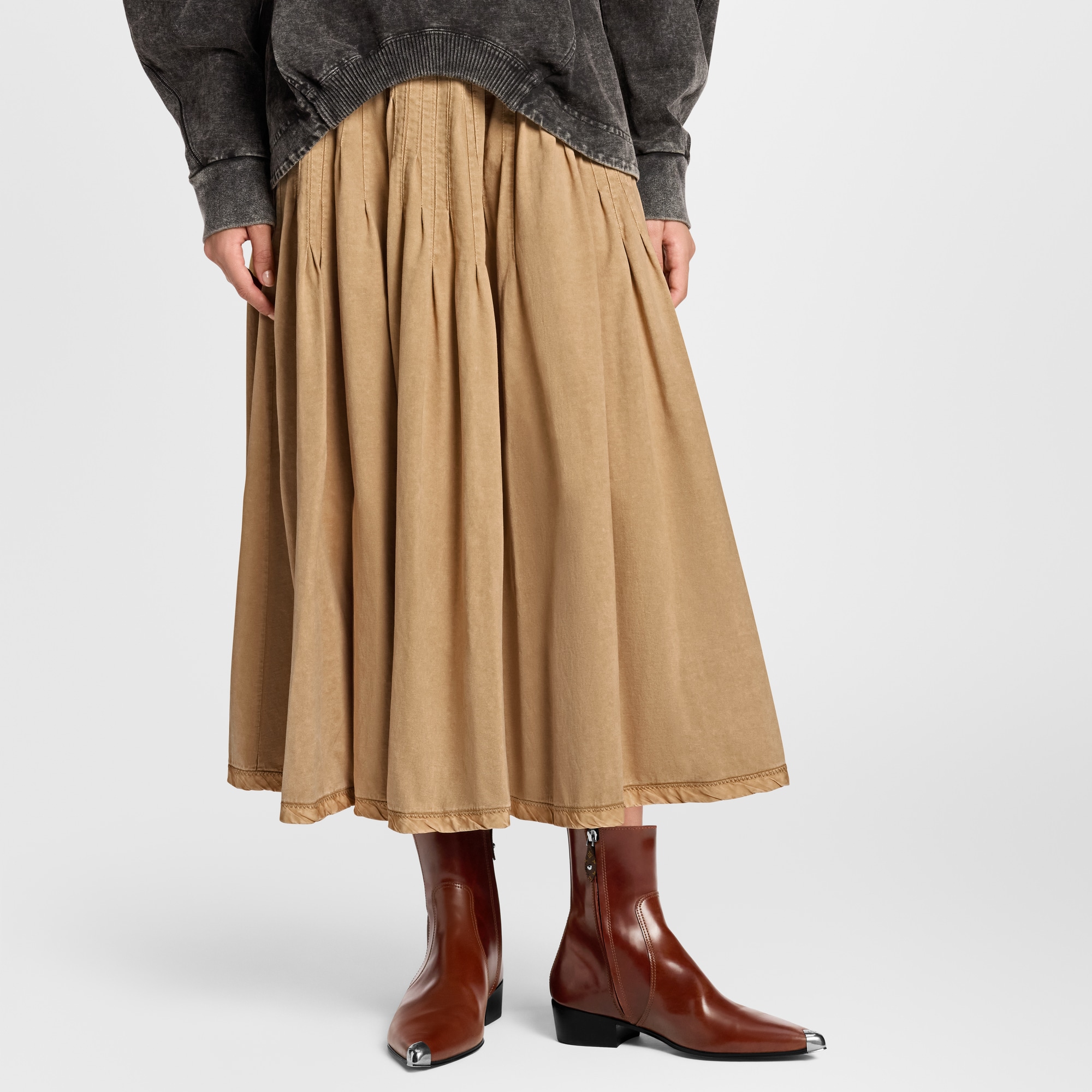  Ready-to-Wear Skirts and Shorts Pleated Jersey Maxi Skirt | Louis Vuitton ® (Product zoom)