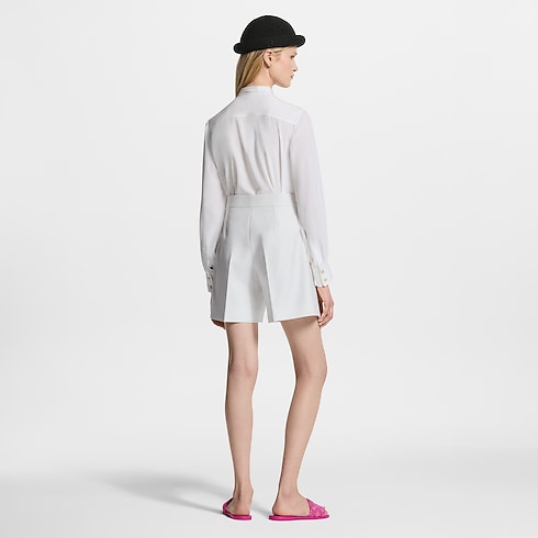 Ready-to-Wear Tops Pleated Lavallière Blouse | Louis Vuitton ® (Product zoom)