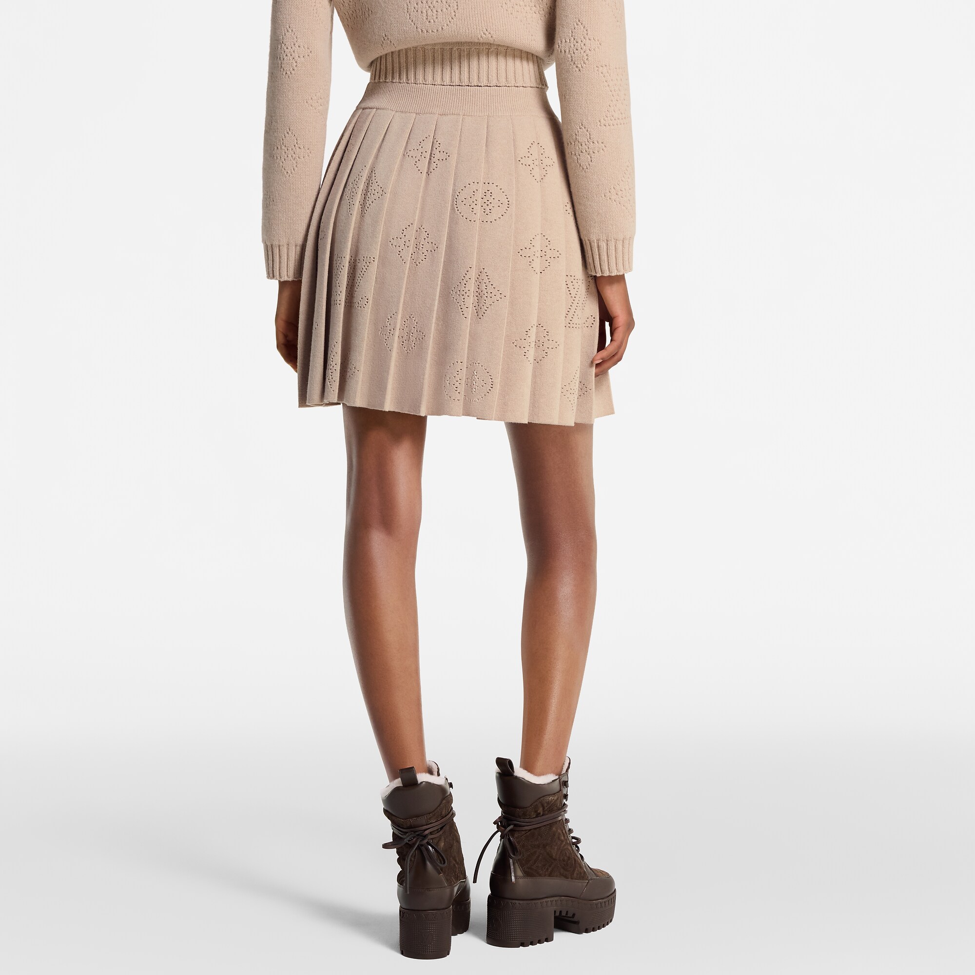 Pleated Mahina Knit Skirt