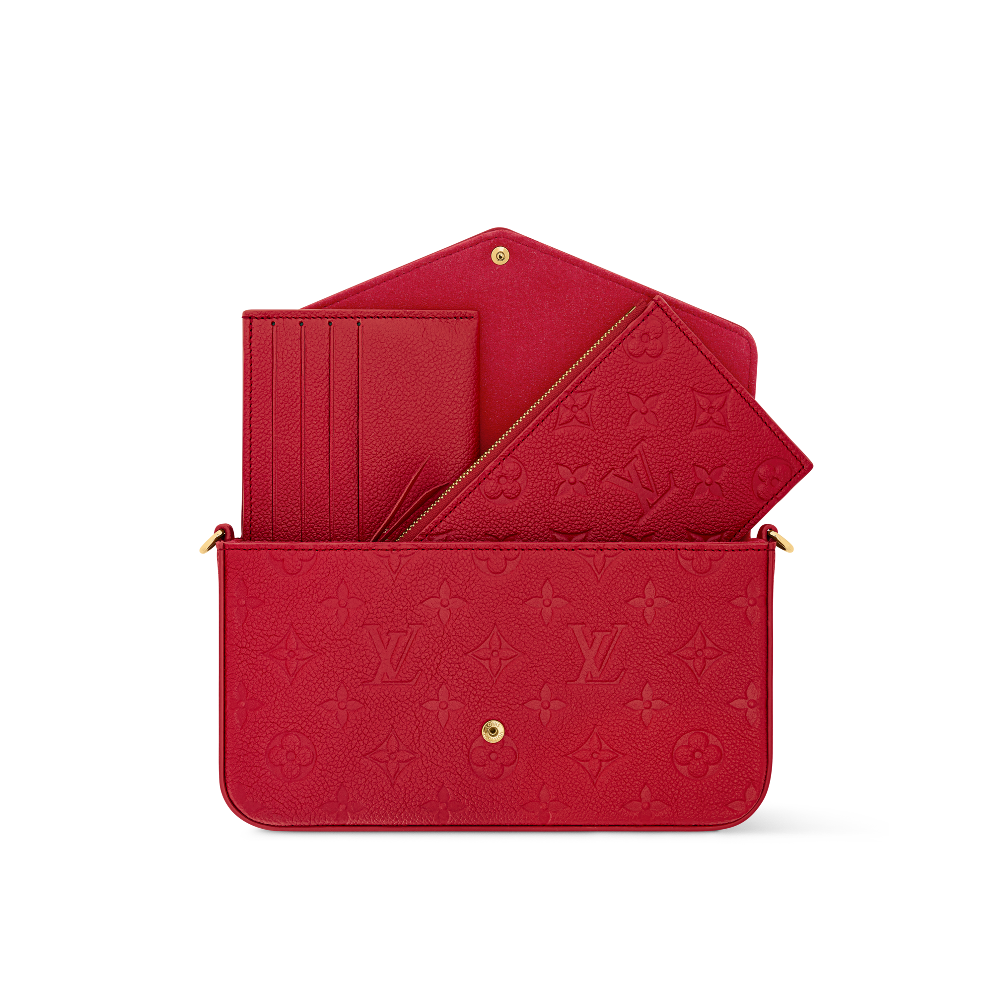 Monogram Empreinte Leather Small Leather Goods Wallets on Chain and Nano Bags Pochette Félicie | Louis Vuitton ® (Product zoom)