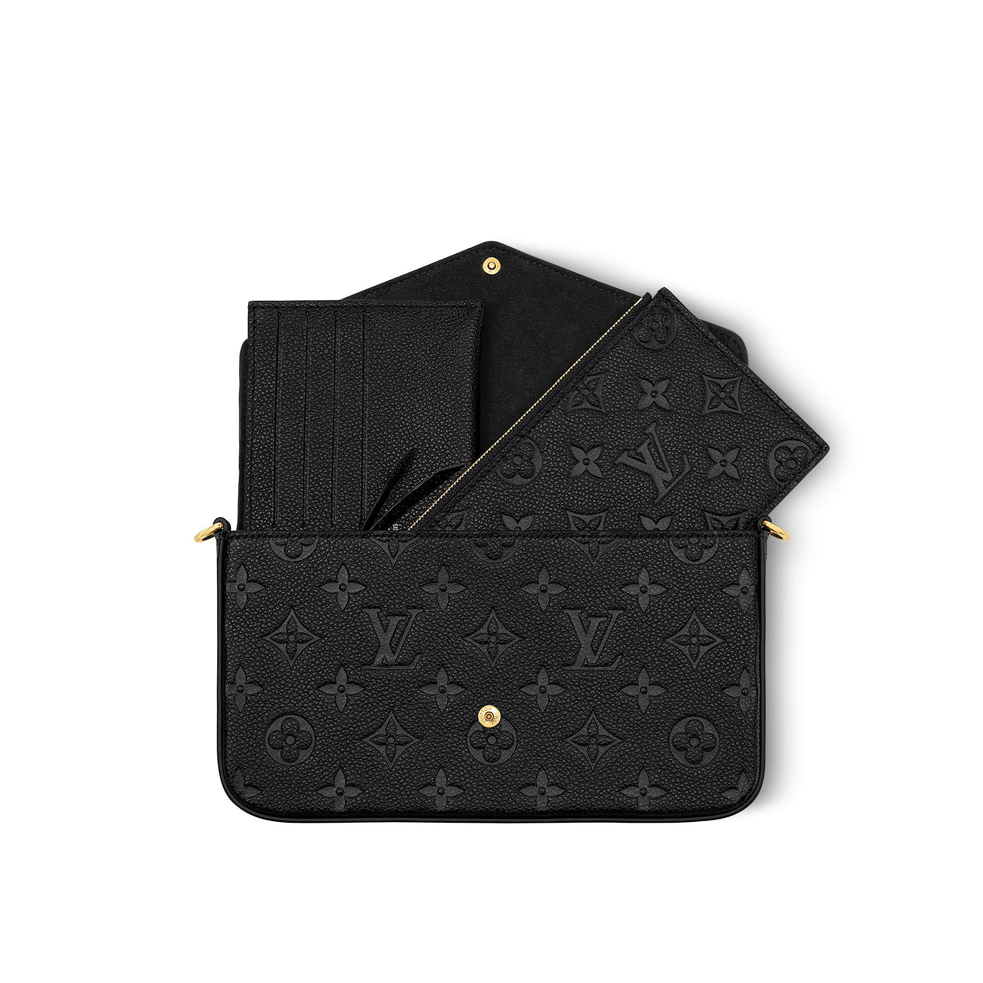 Monogram Empreinte Leather Small Leather Goods Wallets on Chain and Nano Bags Pochette Félicie | Louis Vuitton ® (Product zoom)