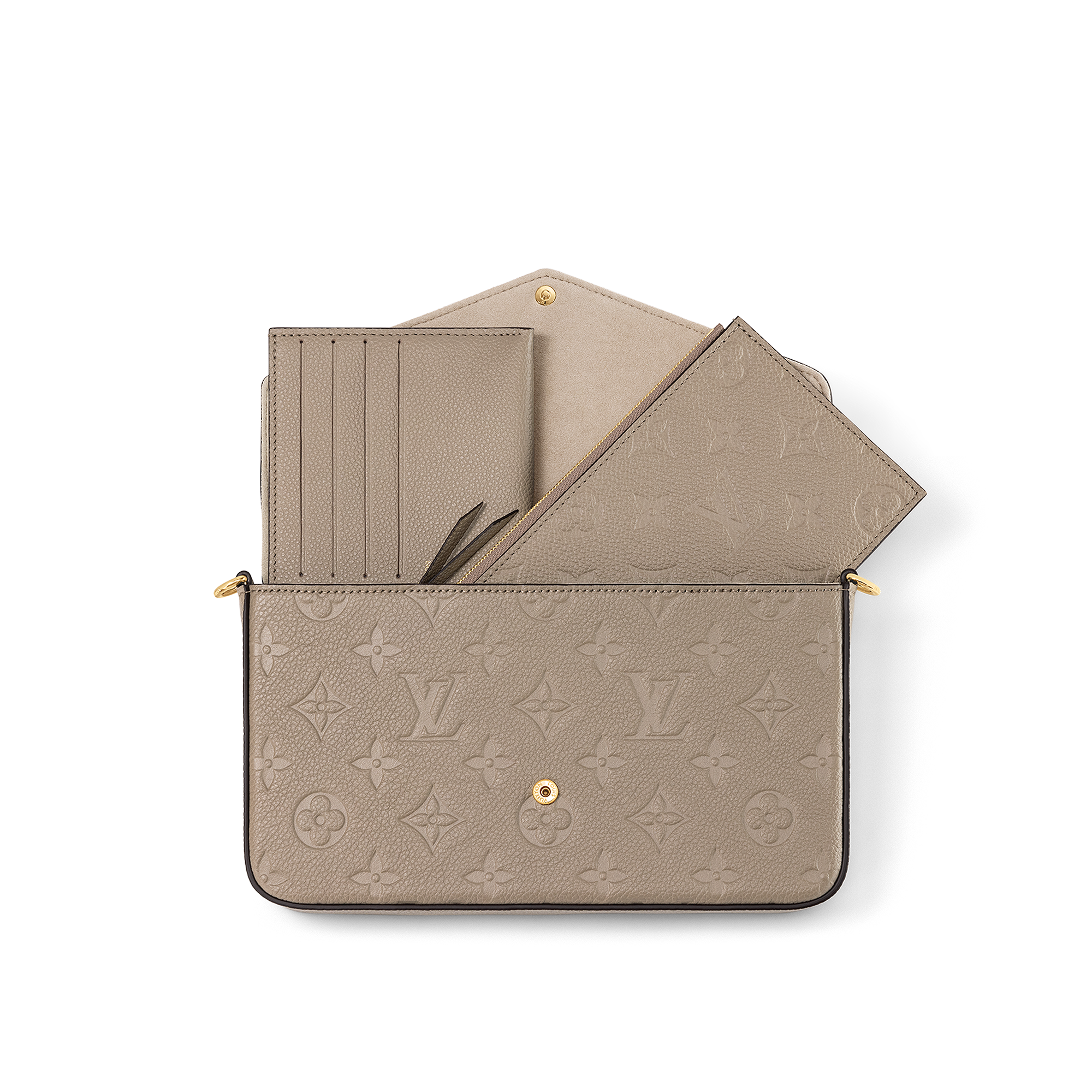 Monogram Empreinte Leather Small Leather Goods Wallets on Chain and Nano Bags Pochette Félicie | Louis Vuitton ® (Product zoom)
