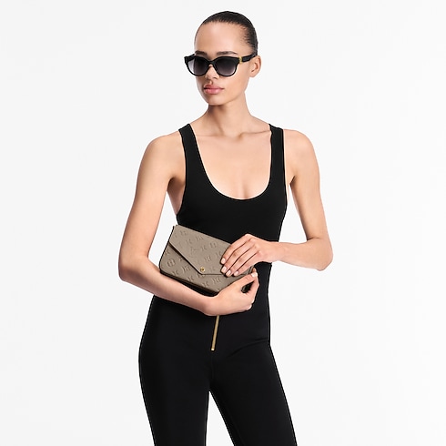 Monogram Empreinte Leather Small Leather Goods Wallets on Chain and Nano Bags Pochette Félicie | Louis Vuitton ® (Product zoom)