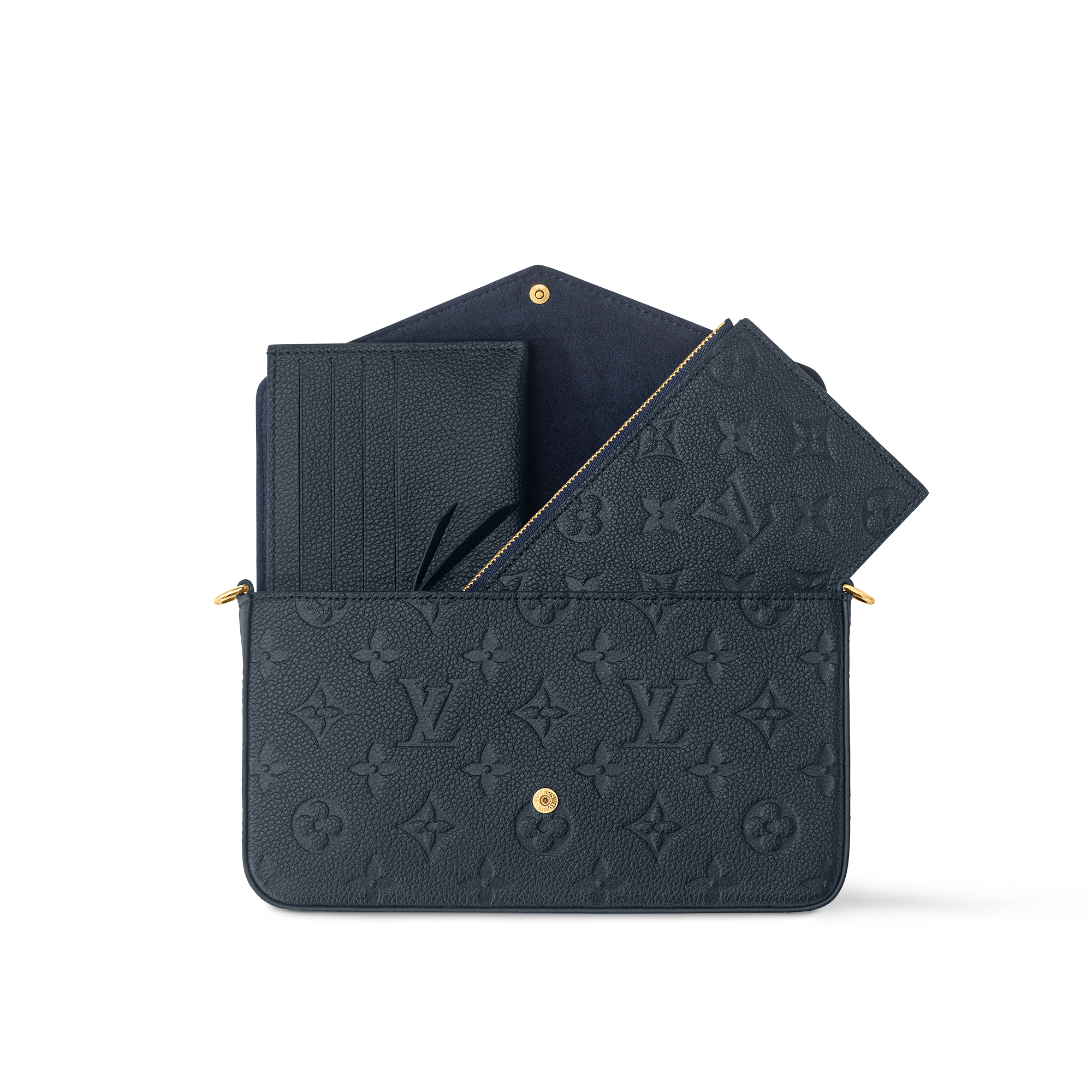 Monogram Empreinte Leather Small Leather Goods Wallets on Chain and Nano Bags Pochette Félicie | Louis Vuitton ® (Product zoom)
