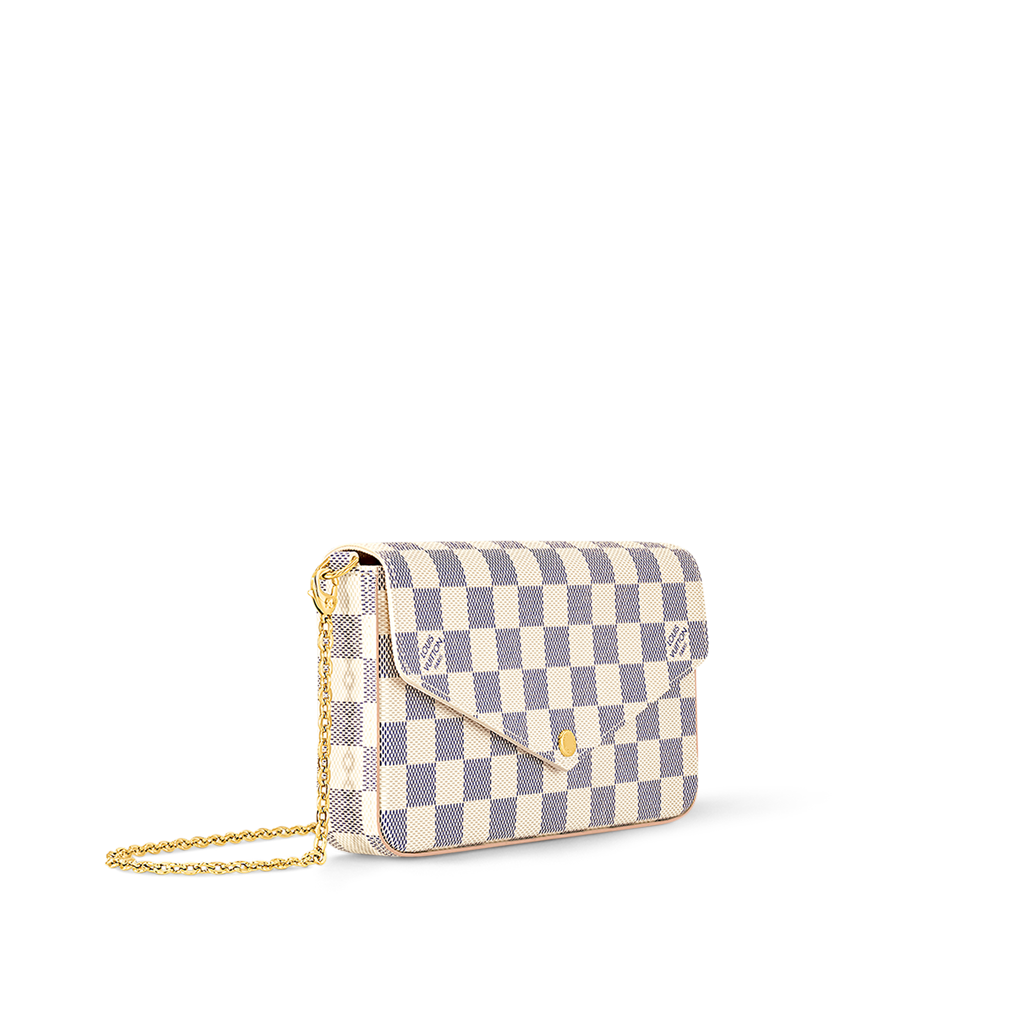 Damier Azur Canvas Small Leather Goods Wallets on Chain and Nano Bags Pochette Félicie | Louis Vuitton ® (Product zoom)