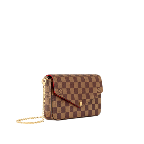 Damier Ebene Small Leather Goods Wallets on Chain and Nano Bags Pochette Félicie | Louis Vuitton ® (Product zoom)