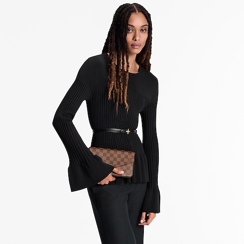 Damier Ebene Small Leather Goods Wallets on Chain and Nano Bags Pochette Félicie | Louis Vuitton ® (Product zoom)