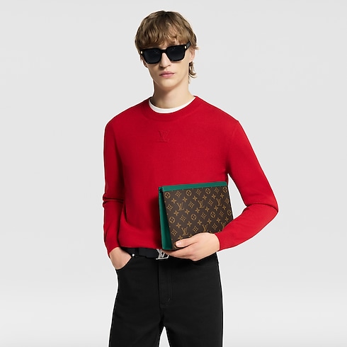 Monogram Macassar Canvas For Him } Pochette Voyage MM | Louis Vuitton ® (Product zoom)