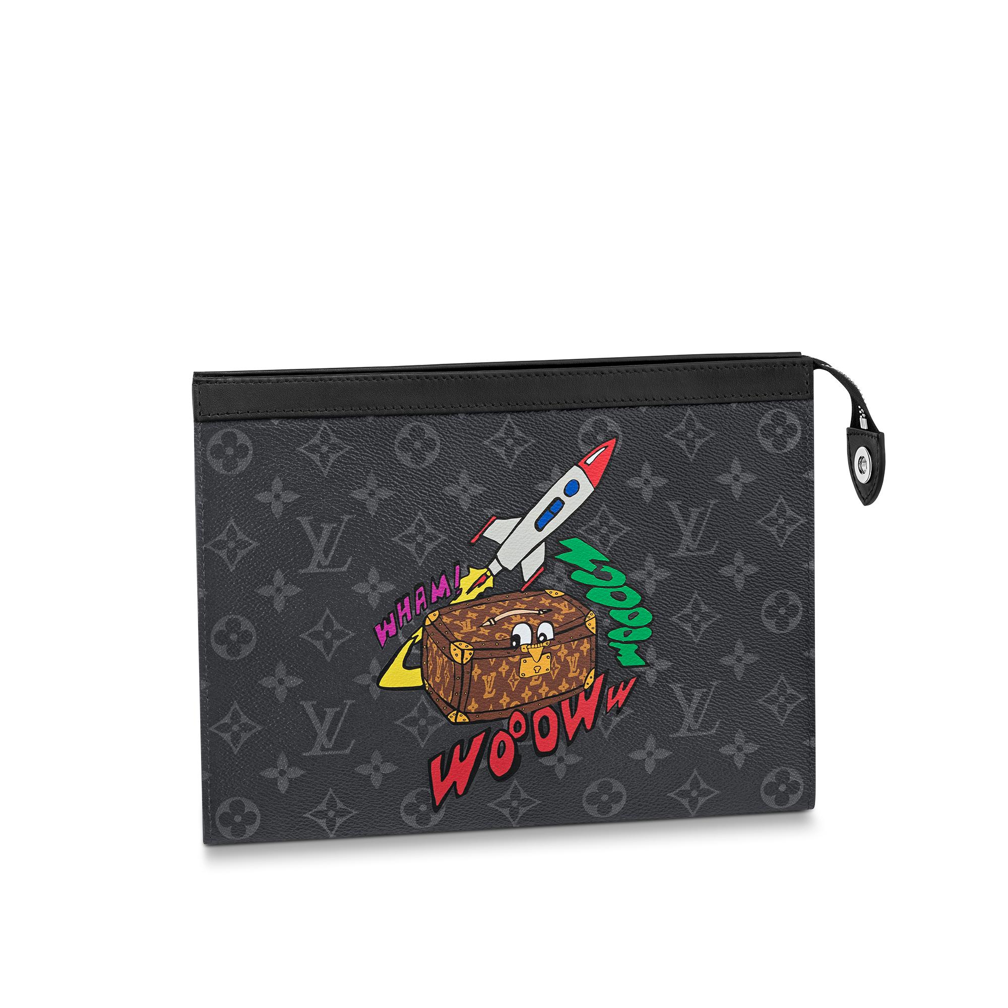 Louis Vuitton Pochette Voyage Reverse Monogram Eclipse Mm Clutch