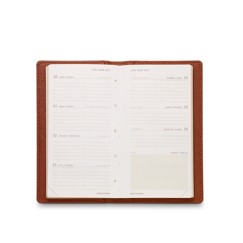 Monogram Personalization Leather Goods } Pocket Agenda Cover | Louis Vuitton ® (Product zoom)