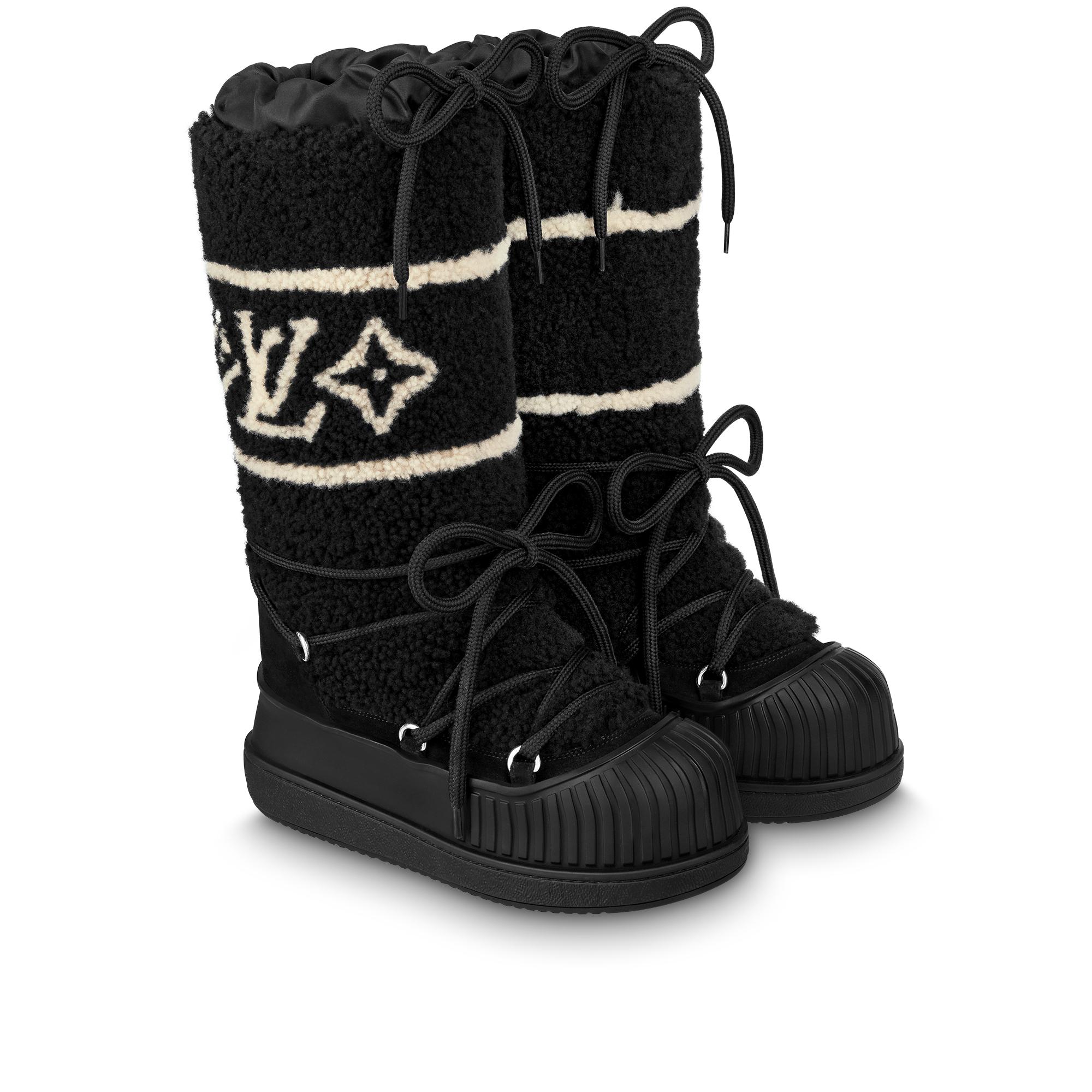 Louis Vuitton Polar Flat High Boot BLACK. Size 39.0