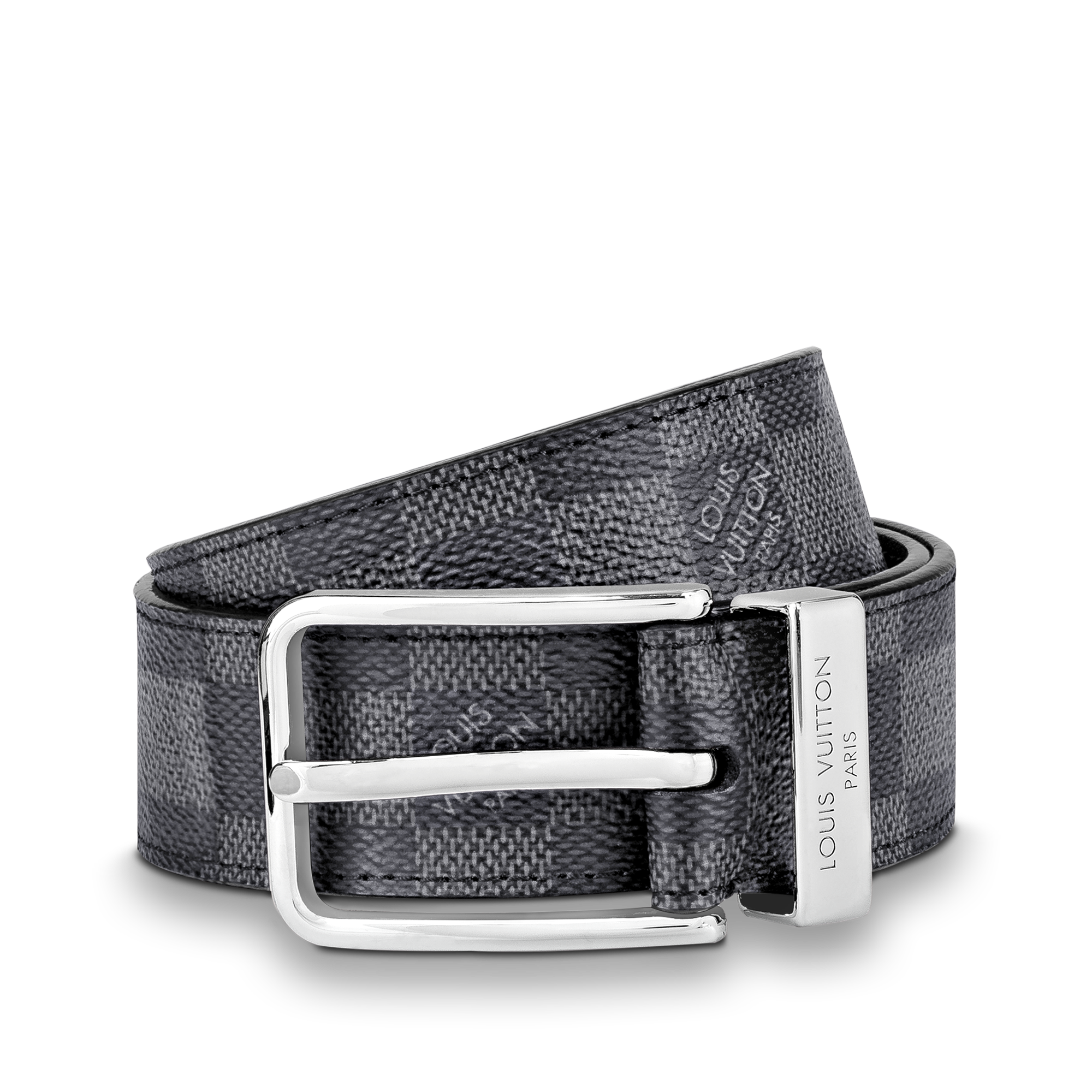 Damier Graphite Canvas Accessories Belts Pont Neuf 35mm Belt | Louis Vuitton ® (Product zoom)