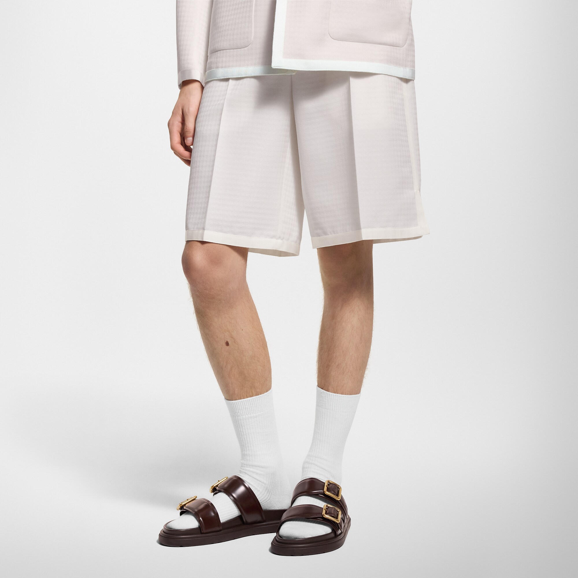 Preppy Tailored Wool Shorts