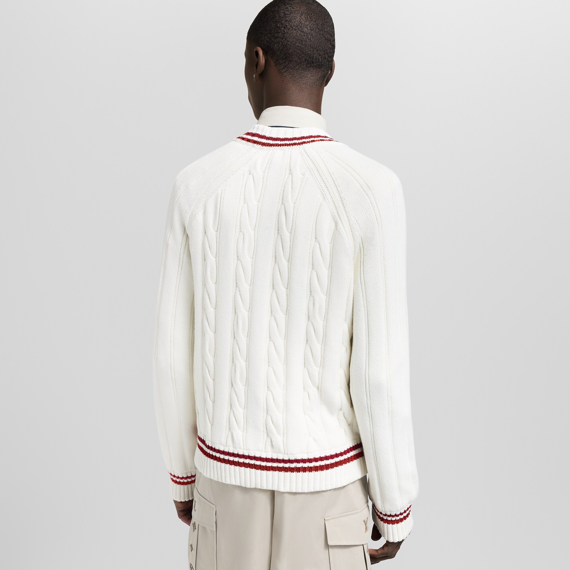 Preppy V-Neck Cable Pullover