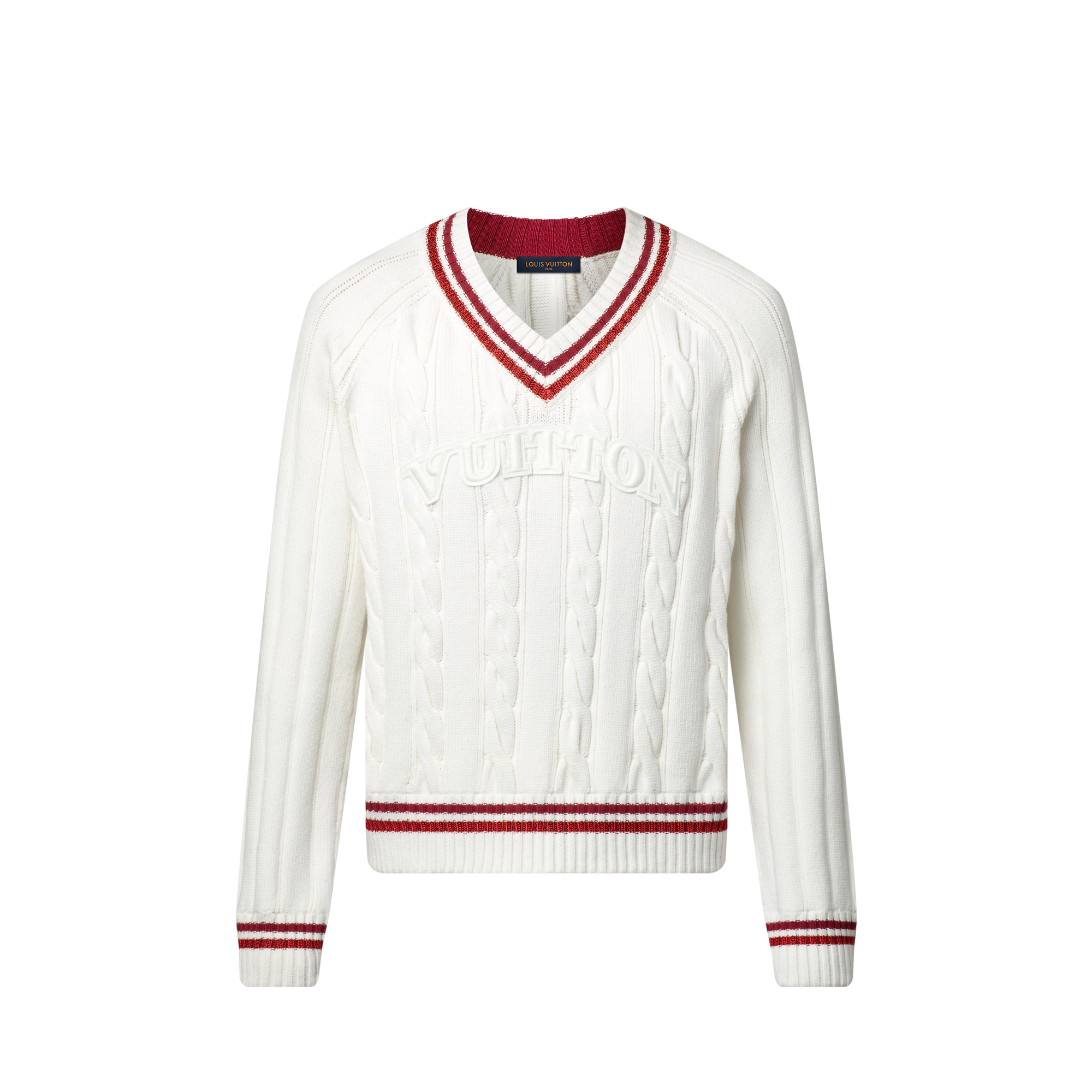 Preppy V-Neck Cable Pullover