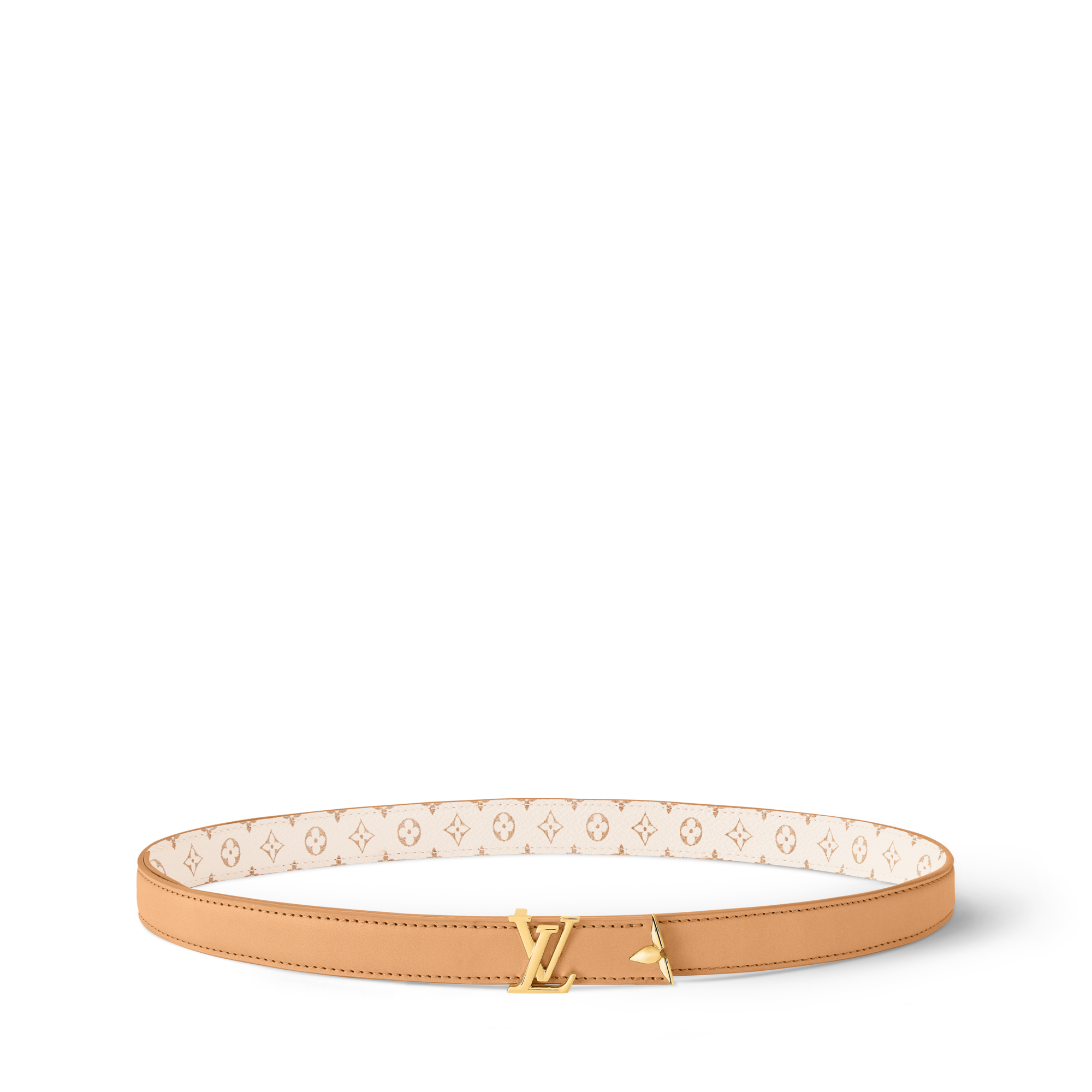 Louis Vuitton Pink / White Reversible Belt Women’s LV size 85 Skinny Belt Louis Vuitton Belt LV Initiales Reversible Damier Azur 30MM  main image 4