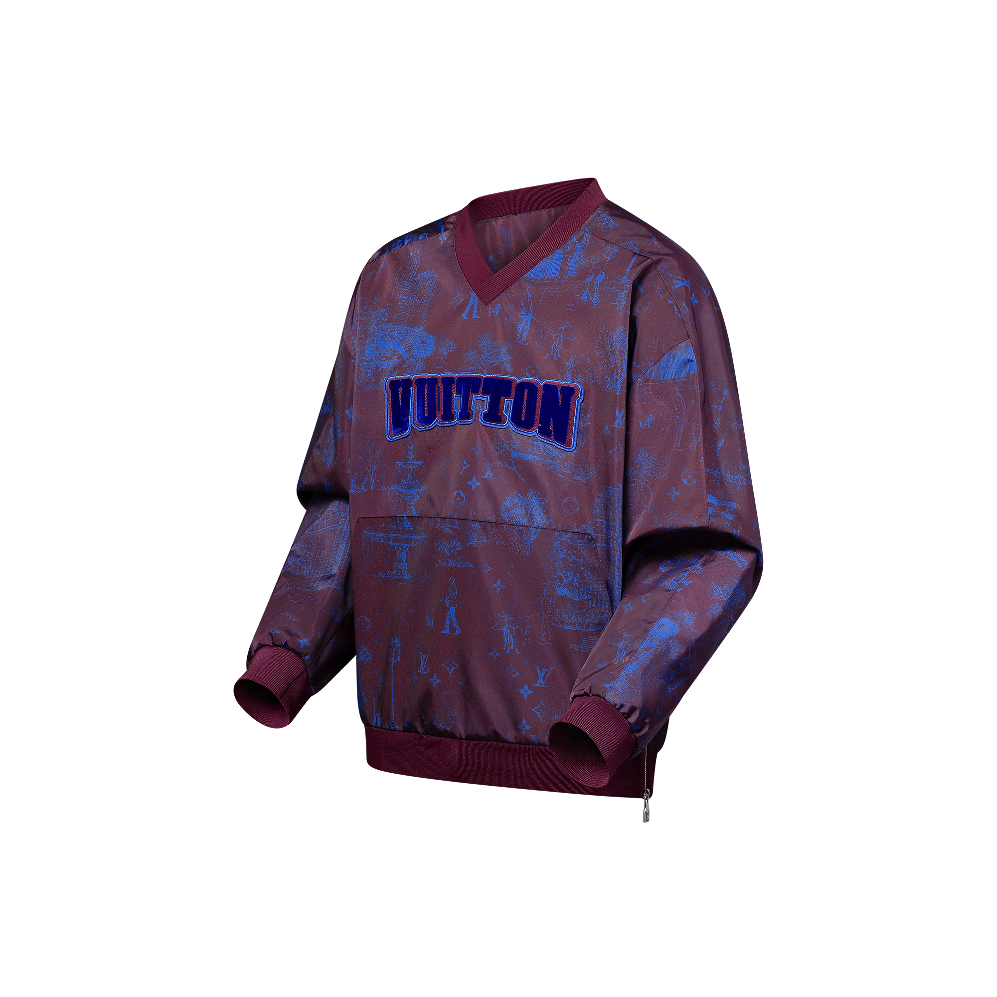 Printed  Nylon Pullover