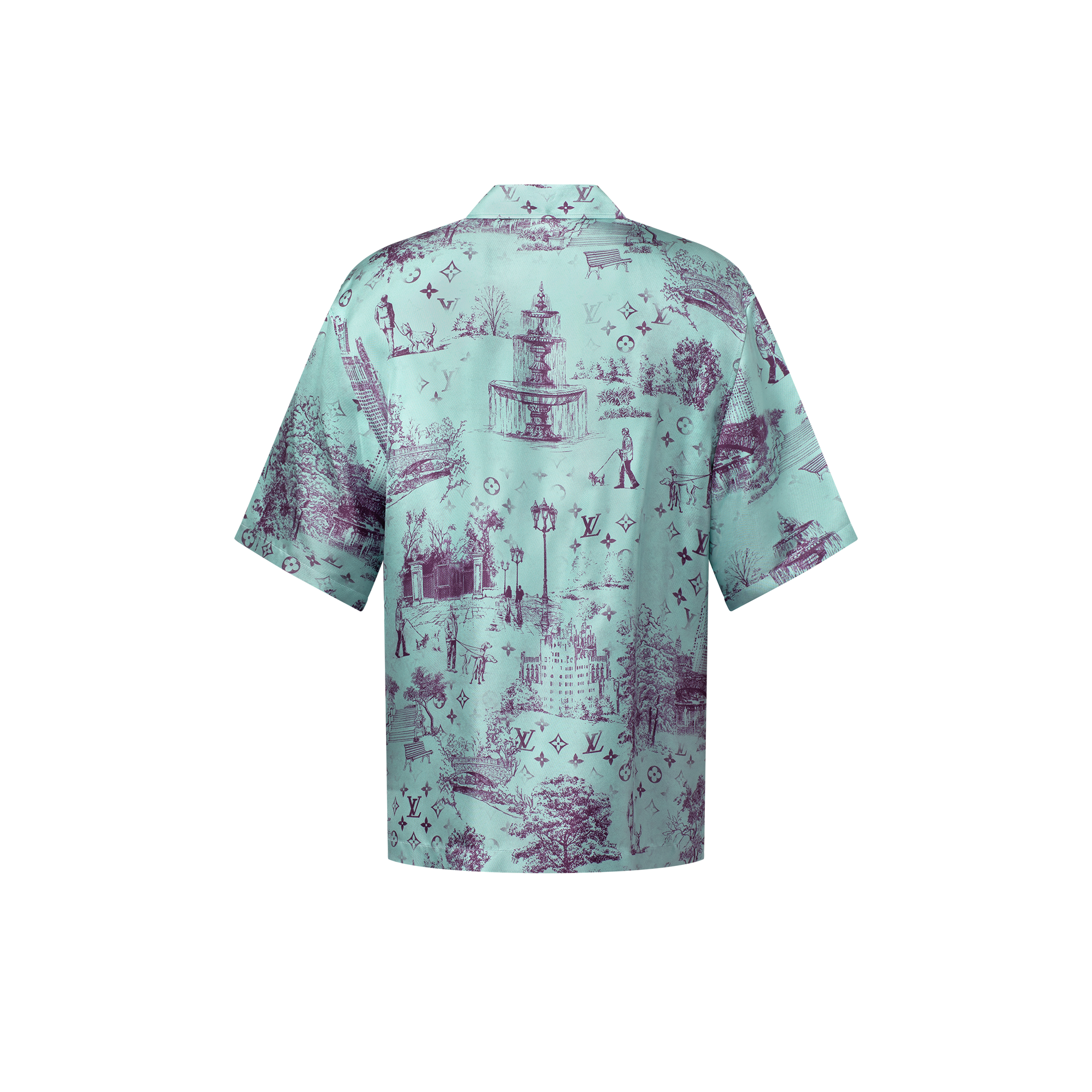  Ready-to-Wear Shirts Printed Short-Sleeved Silk Shirt | Louis Vuitton ® (Product zoom)