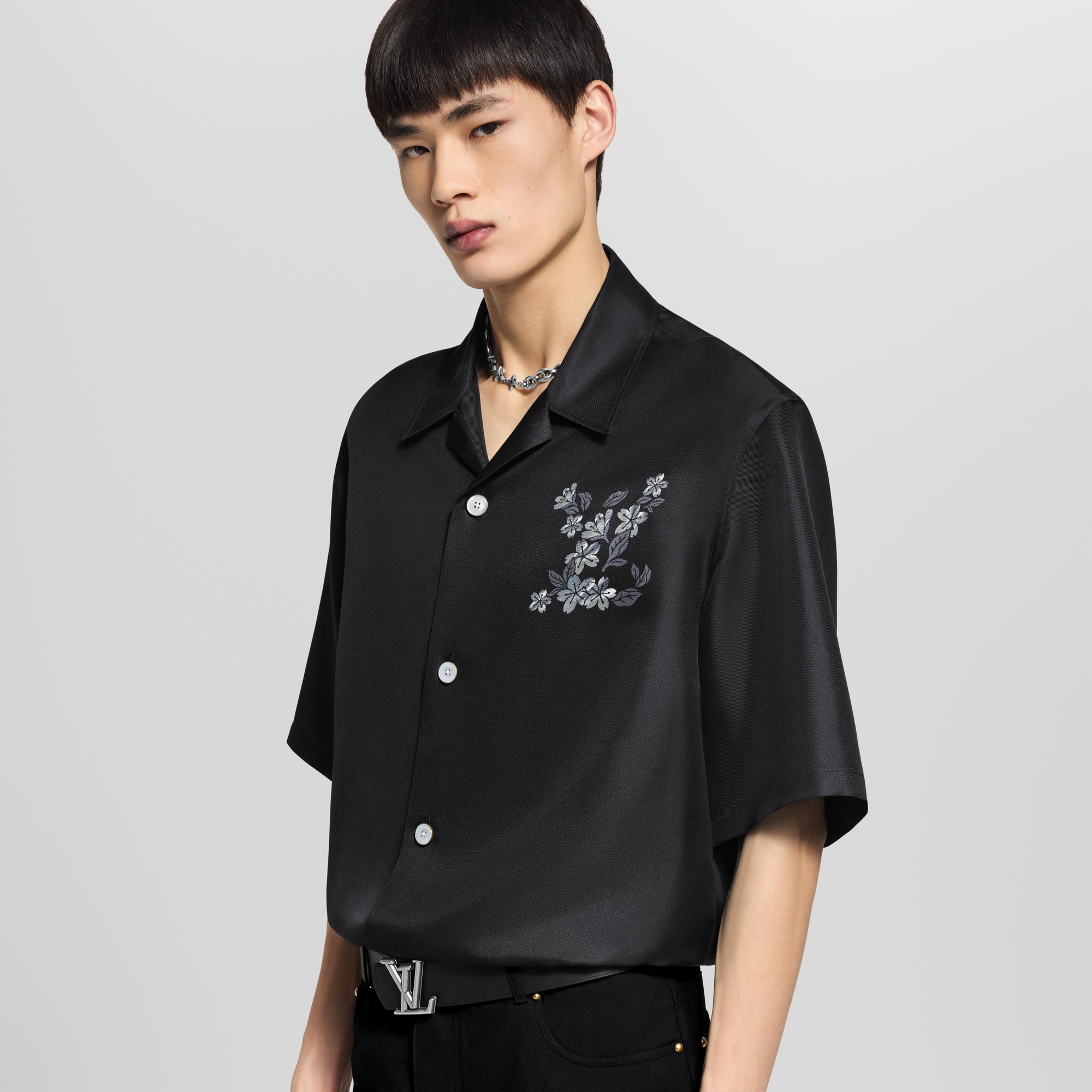 Ready-to-Wear Shirts Printed Signature Silk Shirt | Louis Vuitton ® (Product zoom)