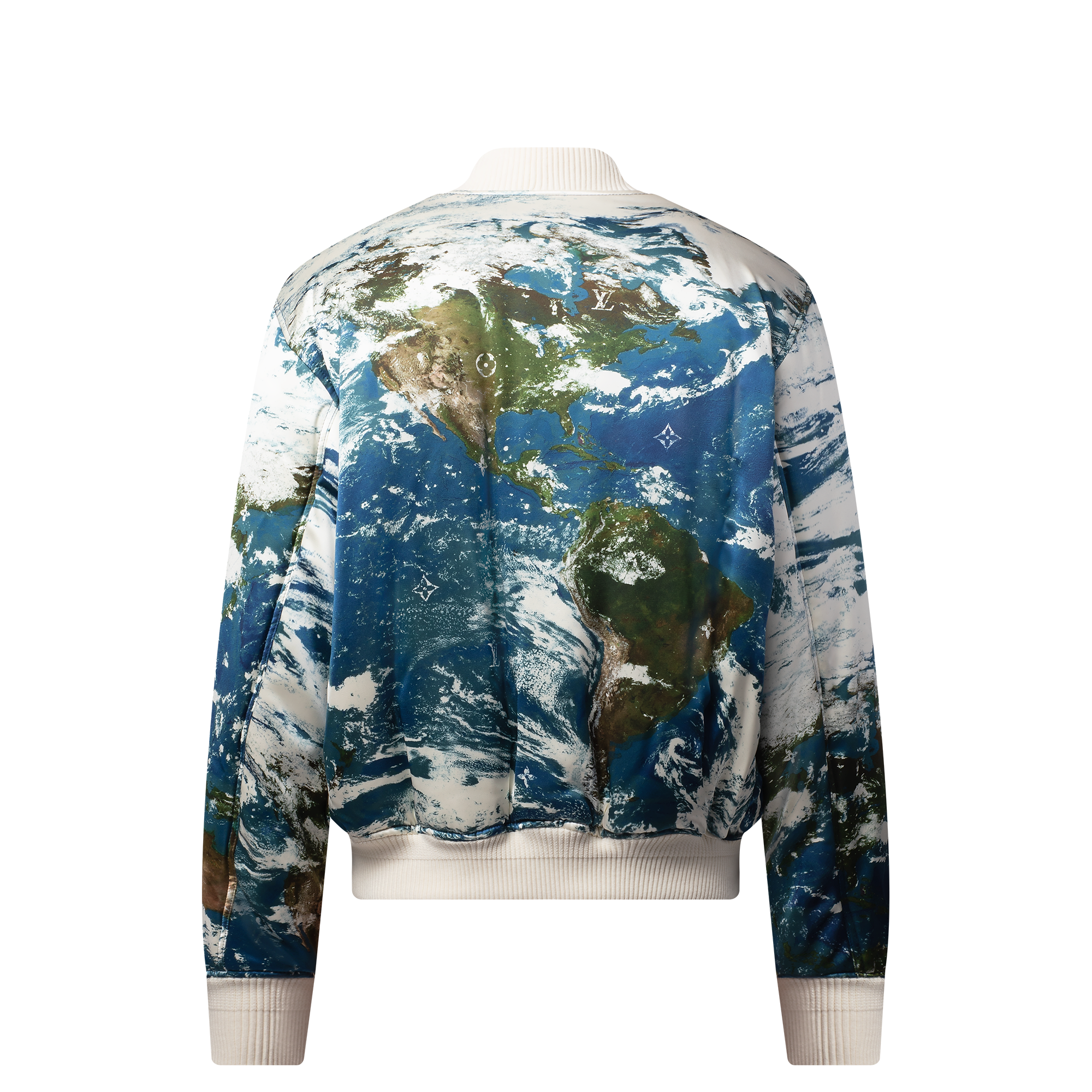 Printed Silk-Blend Bomber