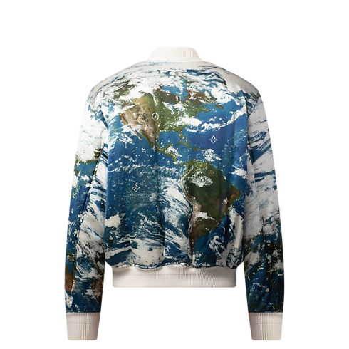 Ready-to-Wear Coats and Outerwear Printed Silk-Blend Bomber | Louis Vuitton ® (Product zoom)