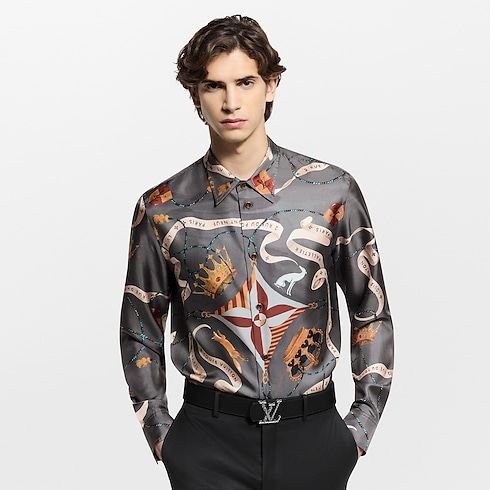 Ready-to-Wear Shirts Printed Silk Shirt | Louis Vuitton ® (Product zoom)