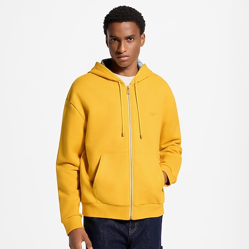 Printed Zipped Hoodie Cropped View