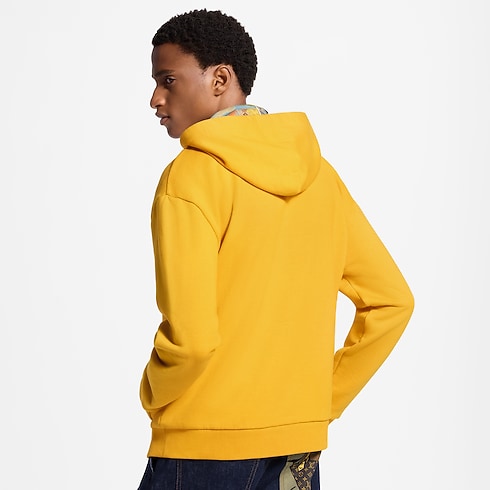 Printed Zipped Hoodie Cropped Worn View