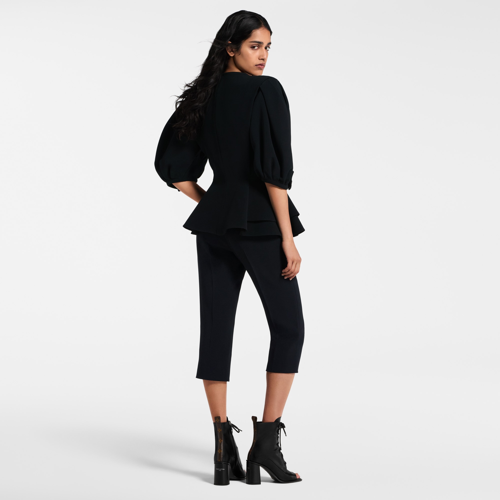  For Women New This Season Puff-Sleeve Peplum Jacket | Louis Vuitton ® (Product zoom)