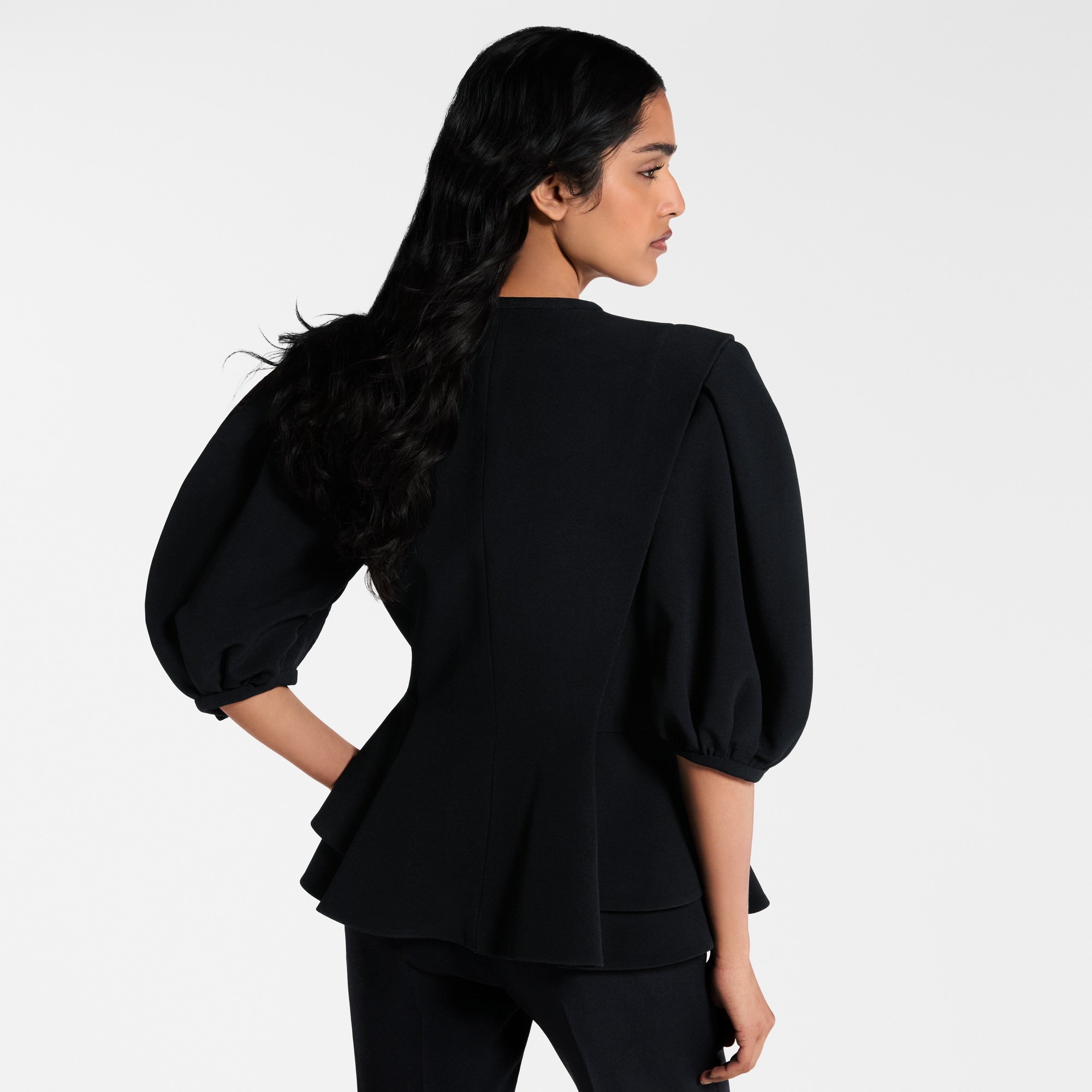  For Women New This Season Puff-Sleeve Peplum Jacket | Louis Vuitton ® (Product zoom)