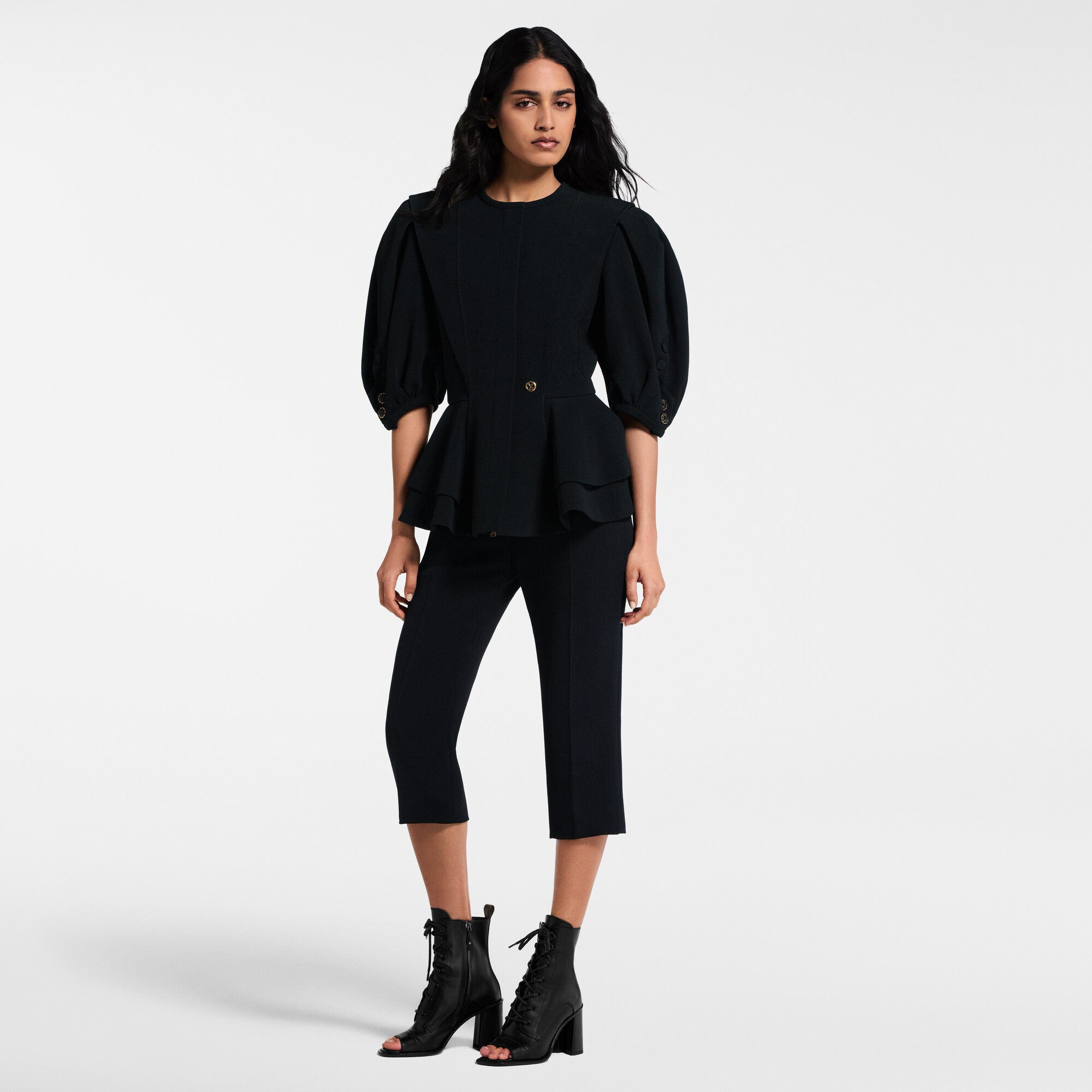  For Women New This Season Puff-Sleeve Peplum Jacket | Louis Vuitton ® (Product zoom)