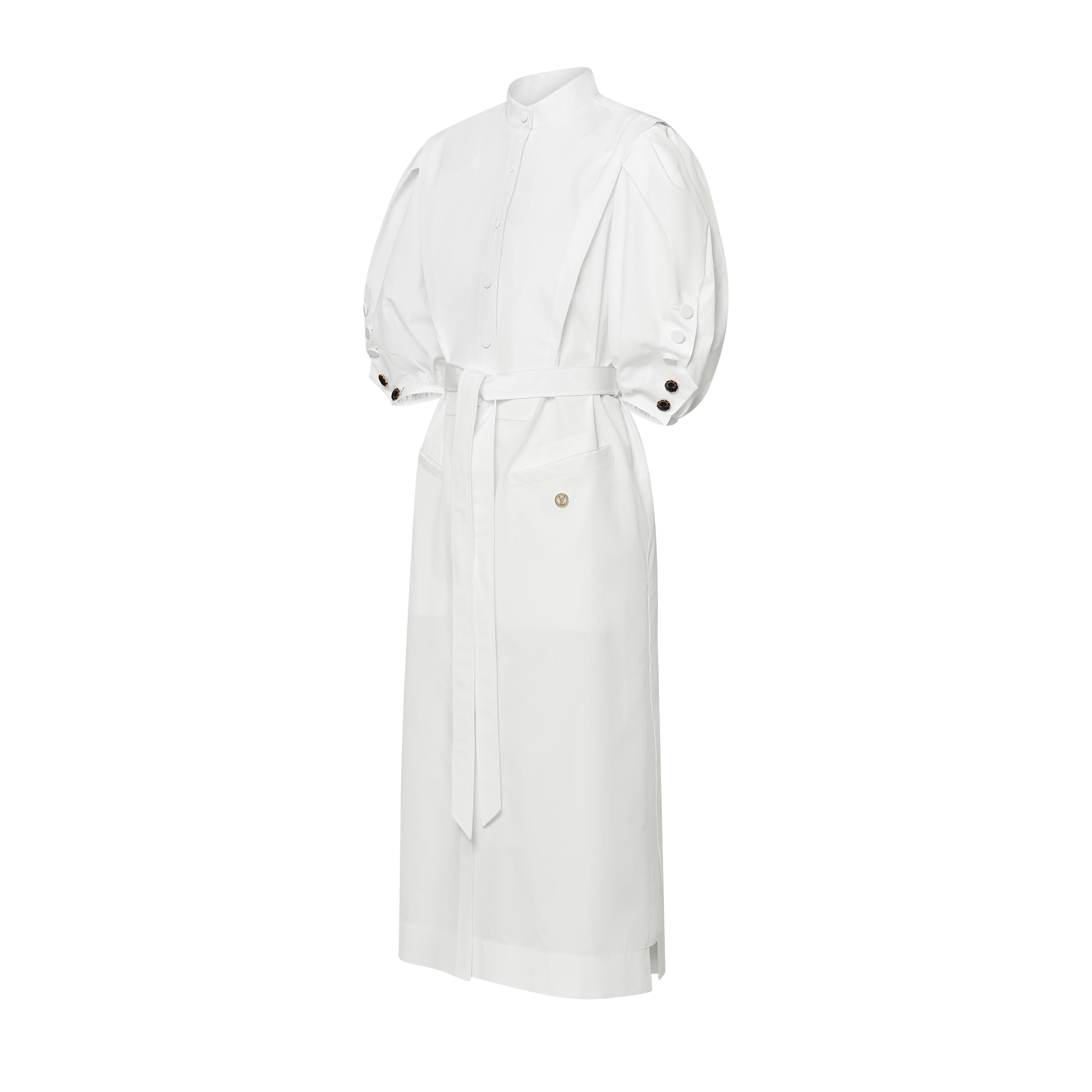  Ready-to-Wear Dresses Puff-Sleeve Shirt Dress | Louis Vuitton ® (Product zoom)