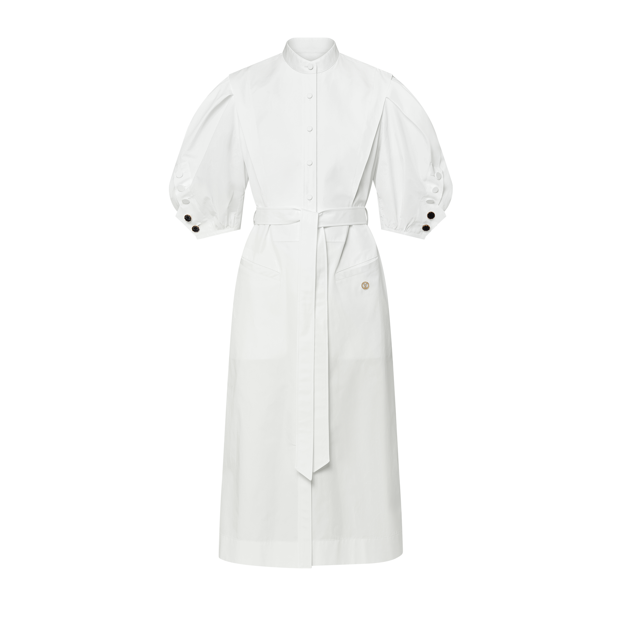  Ready-to-Wear Dresses Puff-Sleeve Shirt Dress | Louis Vuitton ® (Product zoom)