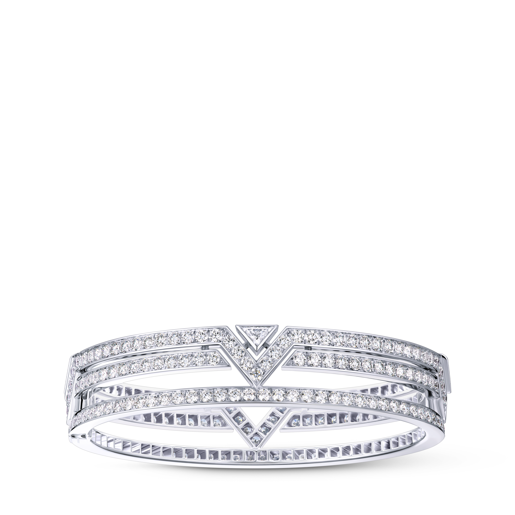  Jewelry Bracelets Pure V Bracelet, White Gold,  Diamonds | Louis Vuitton ® (Product zoom)