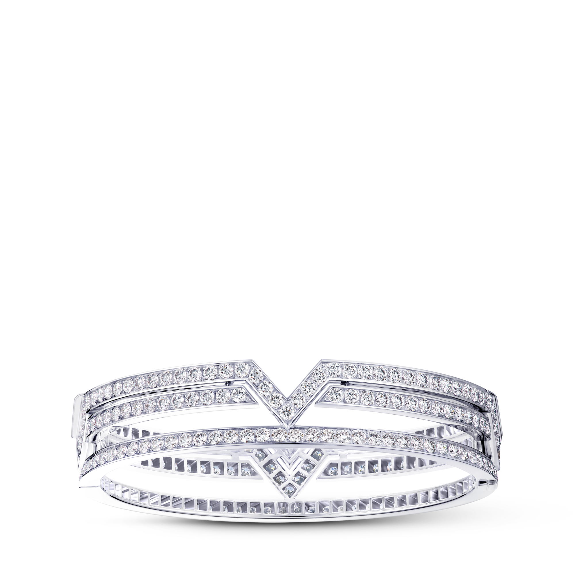  Jewelry Bracelets Pure V Bracelet, White Gold and Diamonds | Louis Vuitton ® (Product zoom)