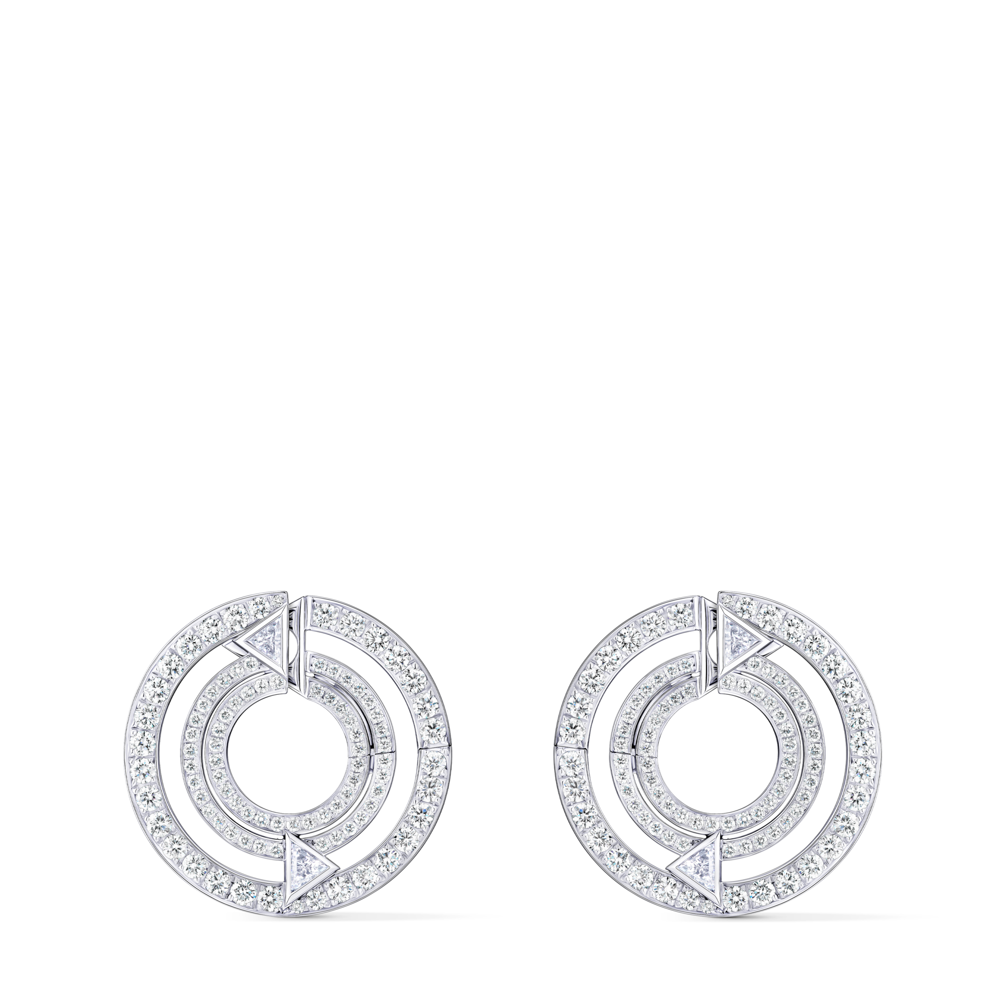  Jewelry Earrings Pure V Hoops, White Gold and Diamonds | Louis Vuitton ® (Product zoom)