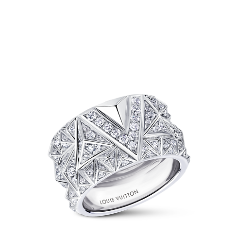 Categories Rings Pure V Ring, White Gold and Diamonds | Louis Vuitton ® (Product zoom)