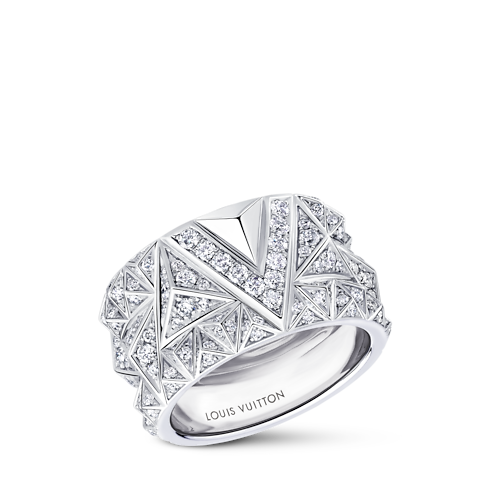 Categories Rings Pure V Ring, White Gold and Diamonds | Louis Vuitton ® (Product zoom)