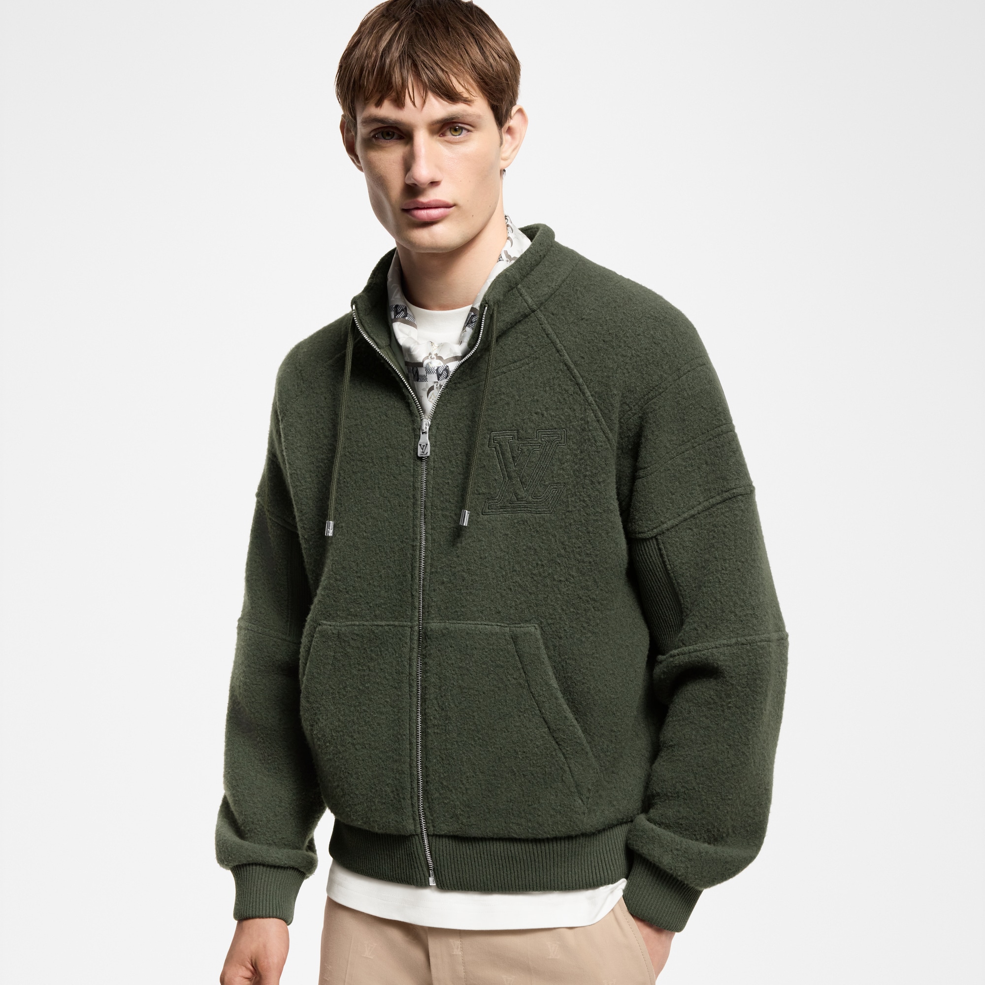  Ready-to-Wear All Ready-to-Wear Quilted Textured Wool Blouson | Louis Vuitton ® (Product zoom)