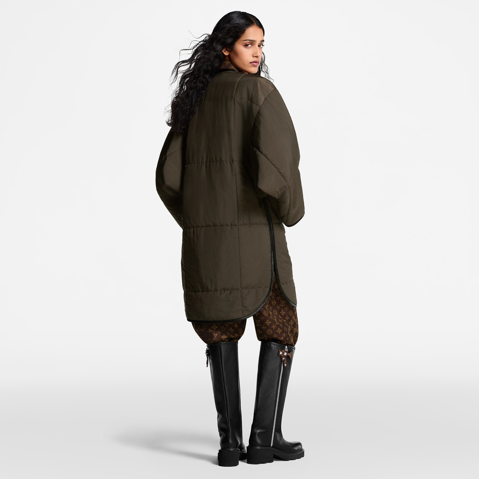 Quilted Toggle Detail Coat