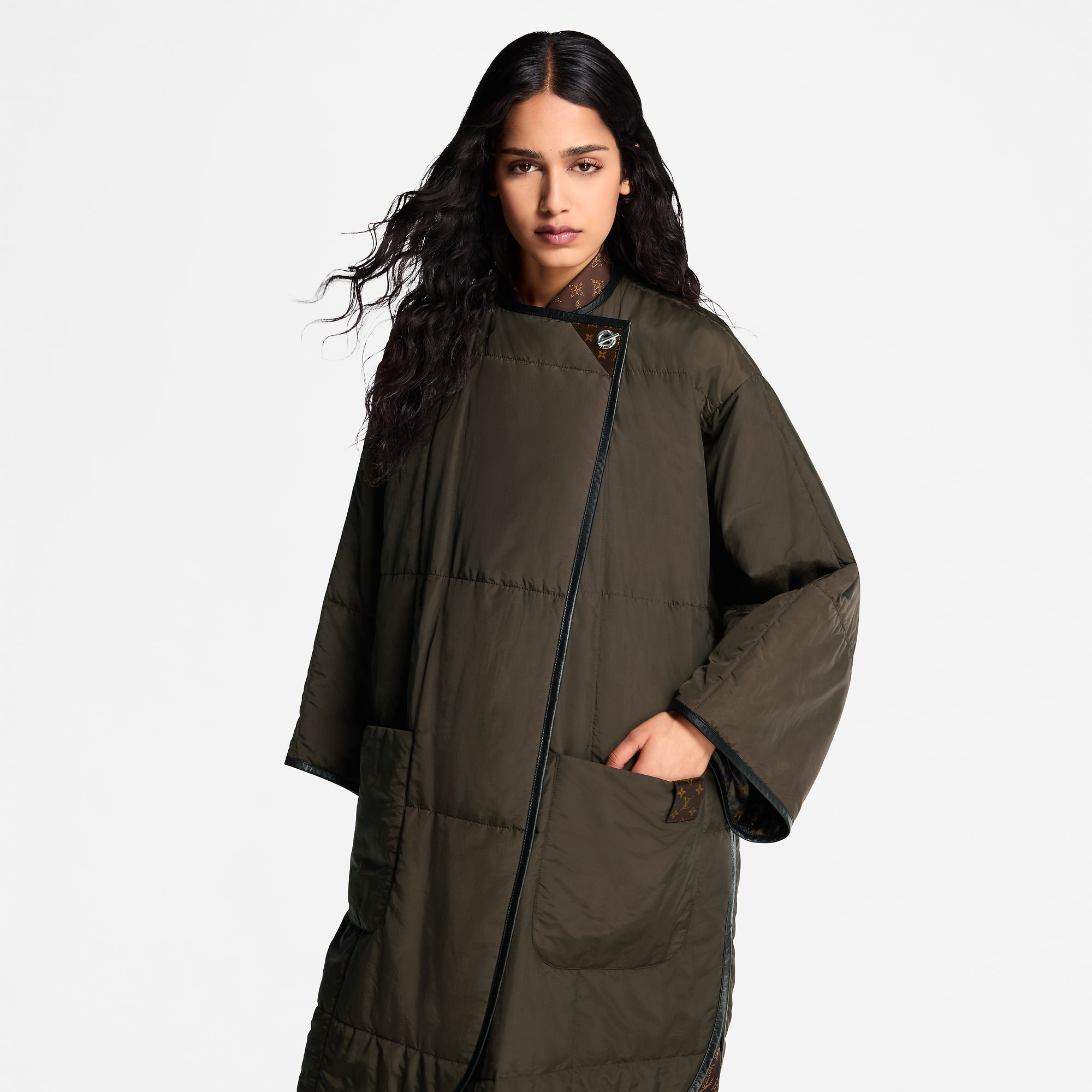 Quilted Toggle Detail Coat