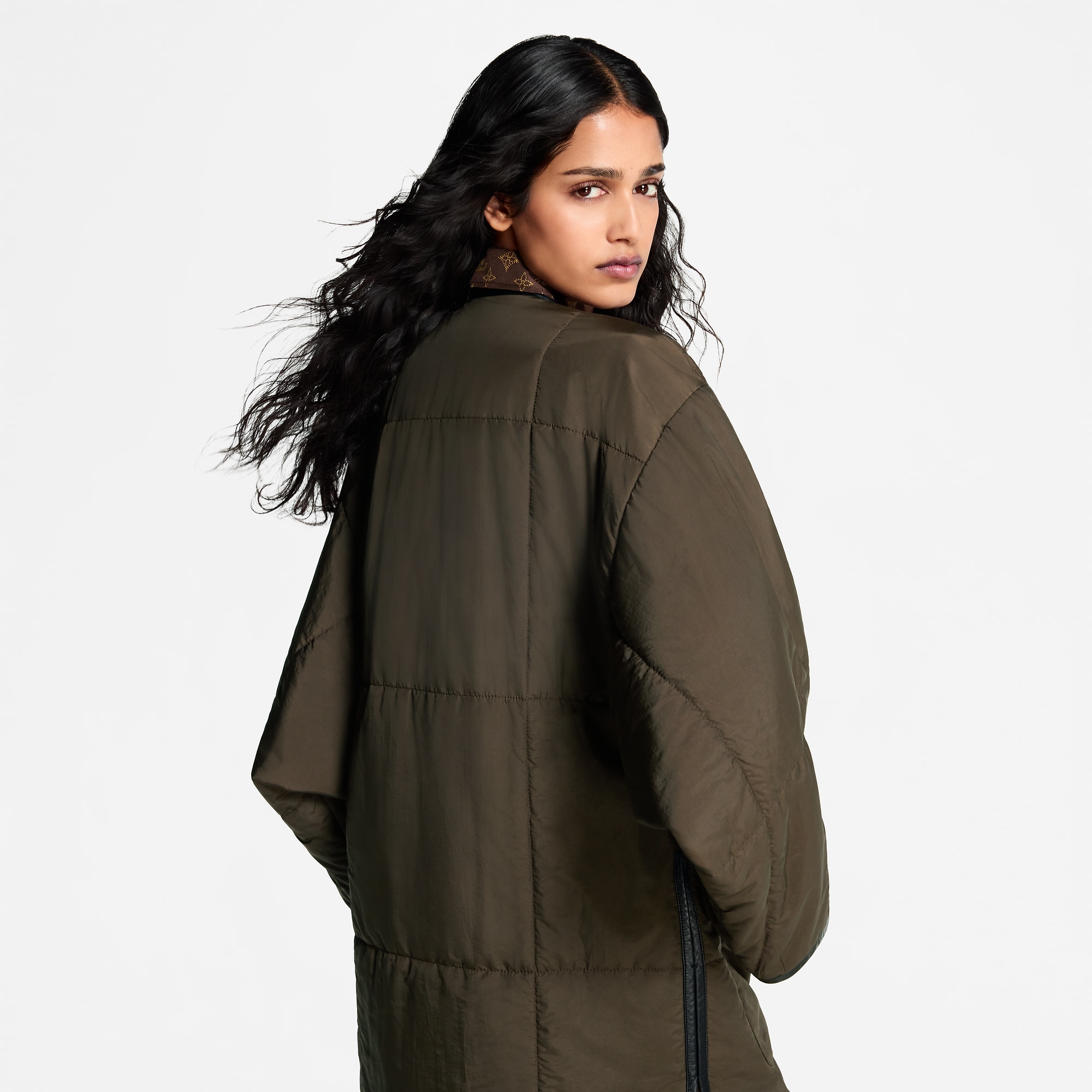 Quilted Toggle Detail Coat