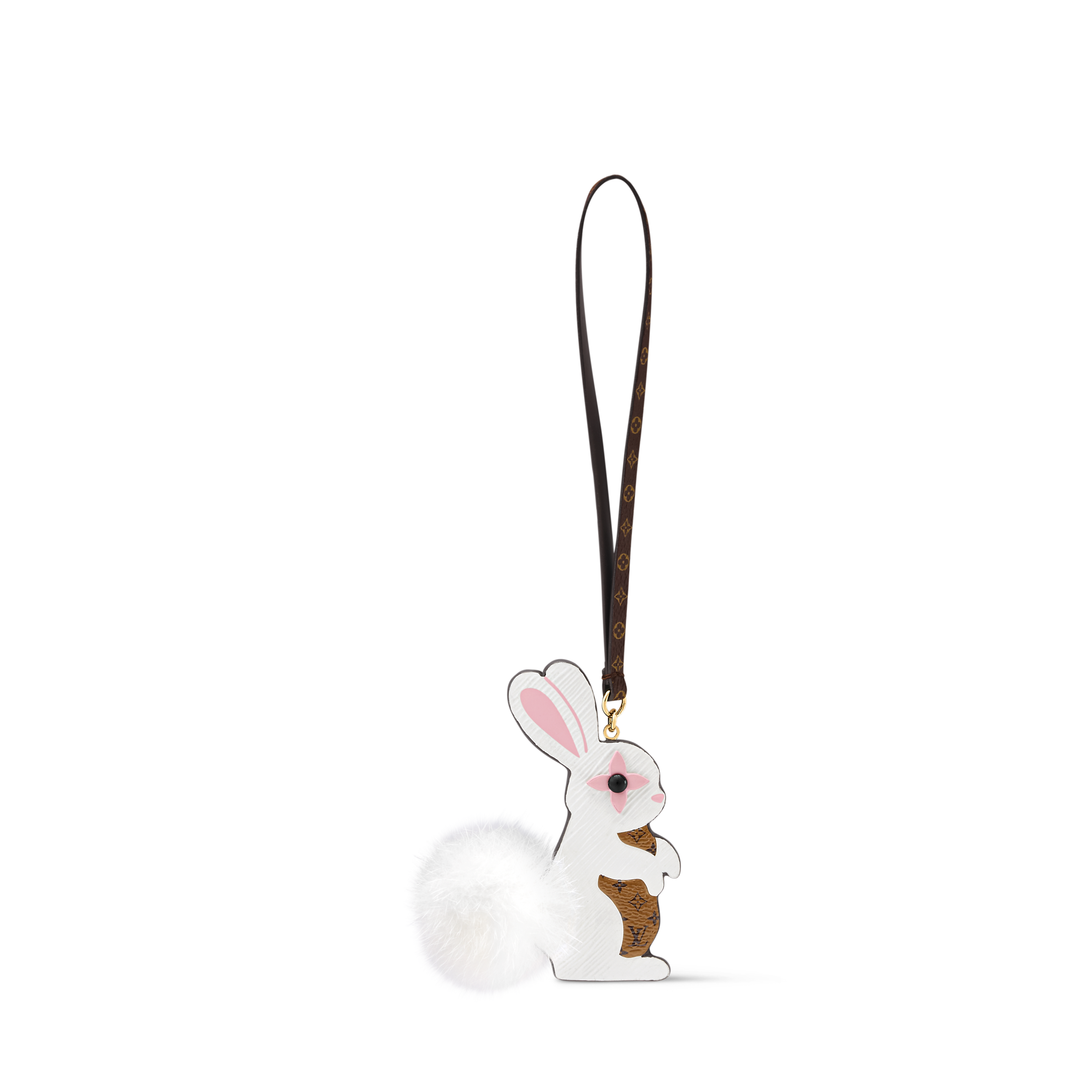 Rabbit LV Furry Friend Bag Charm