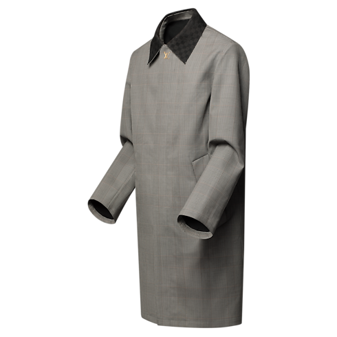 Ready-to-Wear Coats and Outerwear Raincoat With Damier Suede Collar | Louis Vuitton ® (Product zoom)