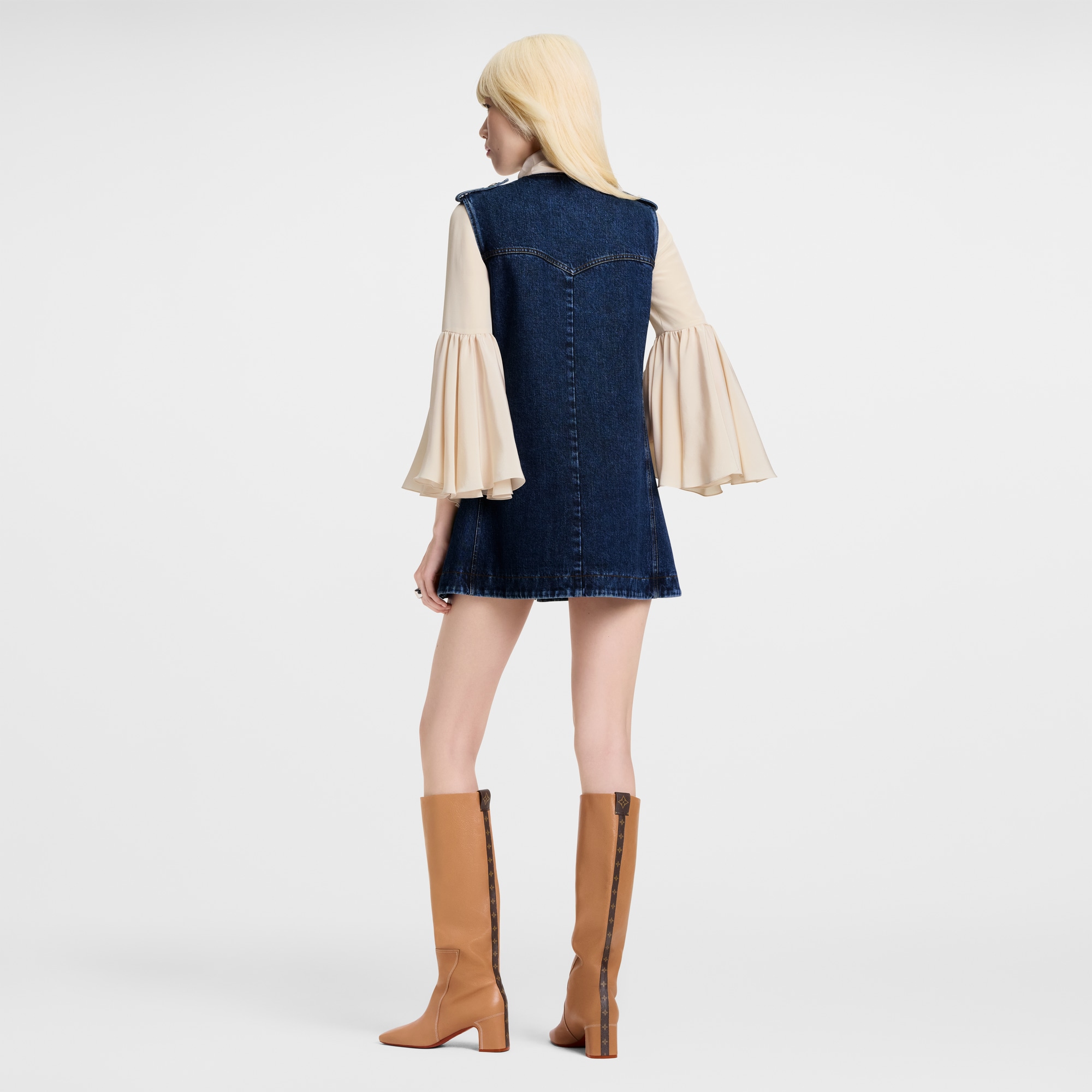  Ready-to-Wear Dresses Raw Denim Zip-Up Dress | Louis Vuitton ® (Product zoom)