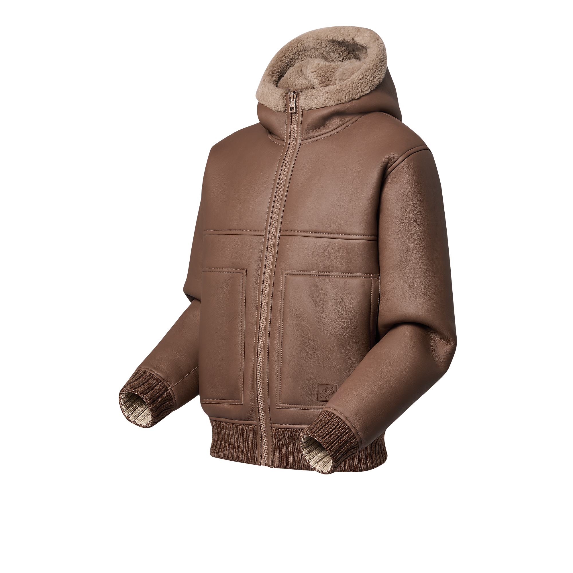 Reversible Hooded Shearling Blouson
