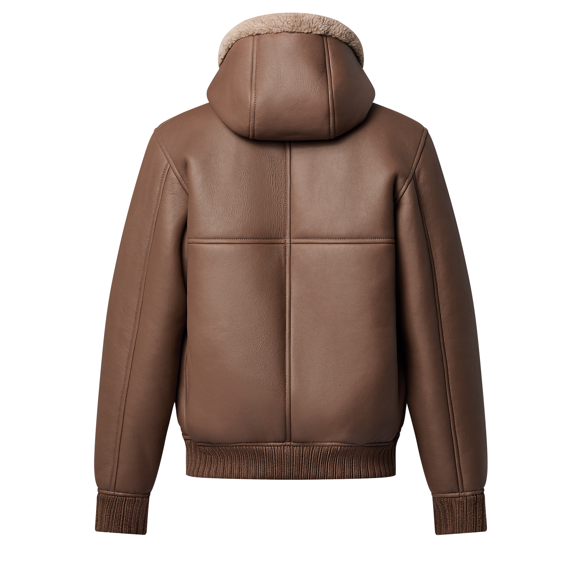 Reversible Hooded Shearling Blouson